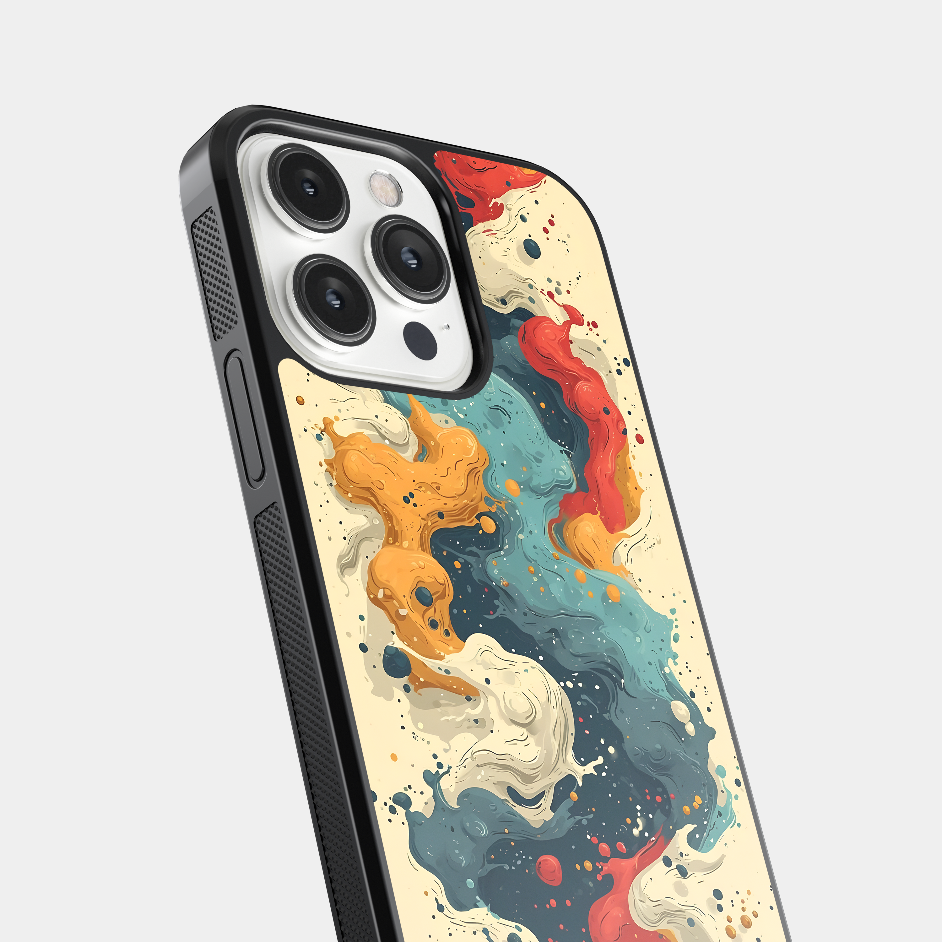 Dynamic Flowing Design Mobile Cover - Multi-Colored Abstract