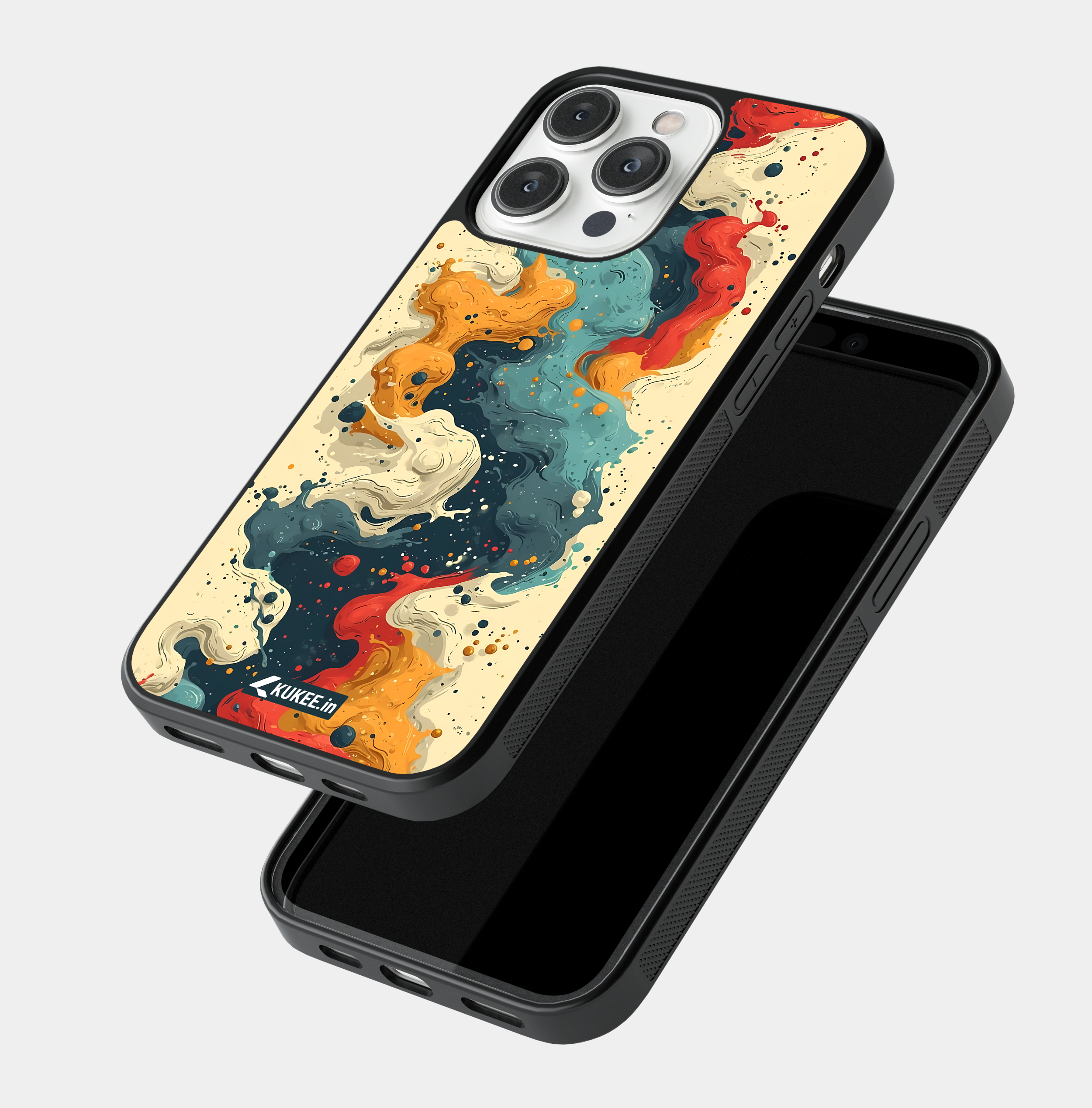Dynamic Flowing Design Mobile Cover - Multi-Colored Abstract