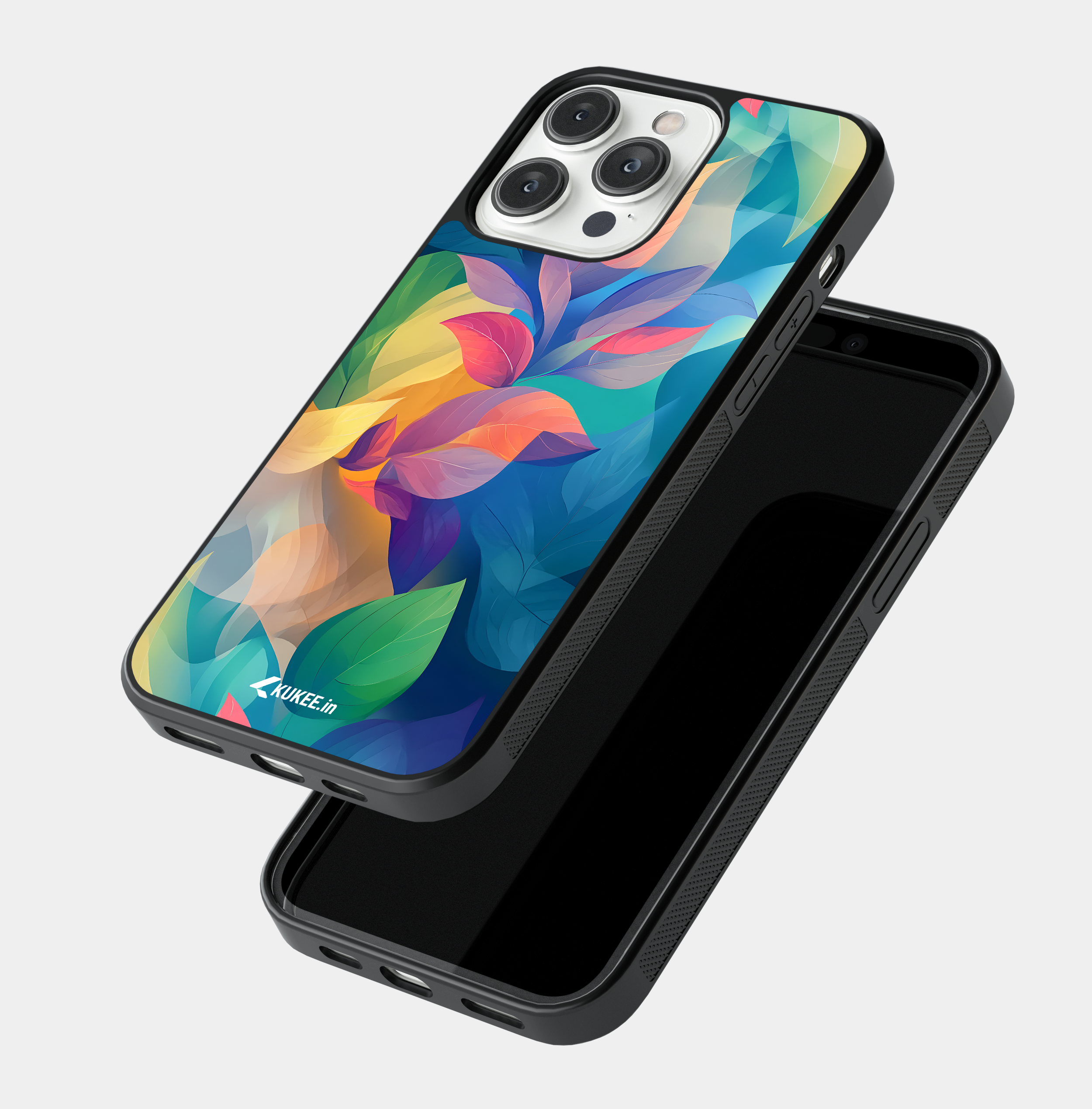 Vibrant Abstract Leaf Mobile Case - Modern Floral Art