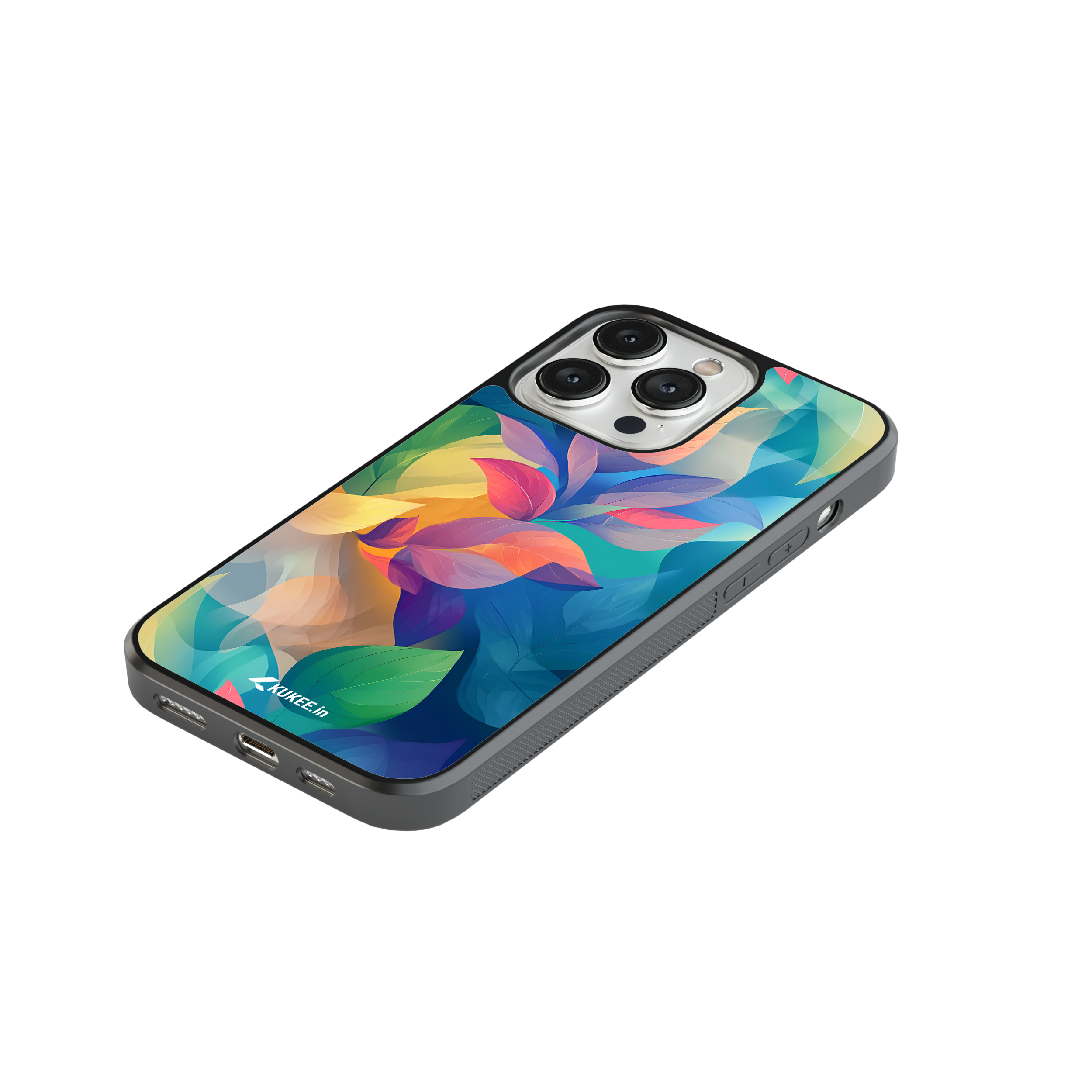 Vibrant Abstract Leaf Mobile Case - Modern Floral Art