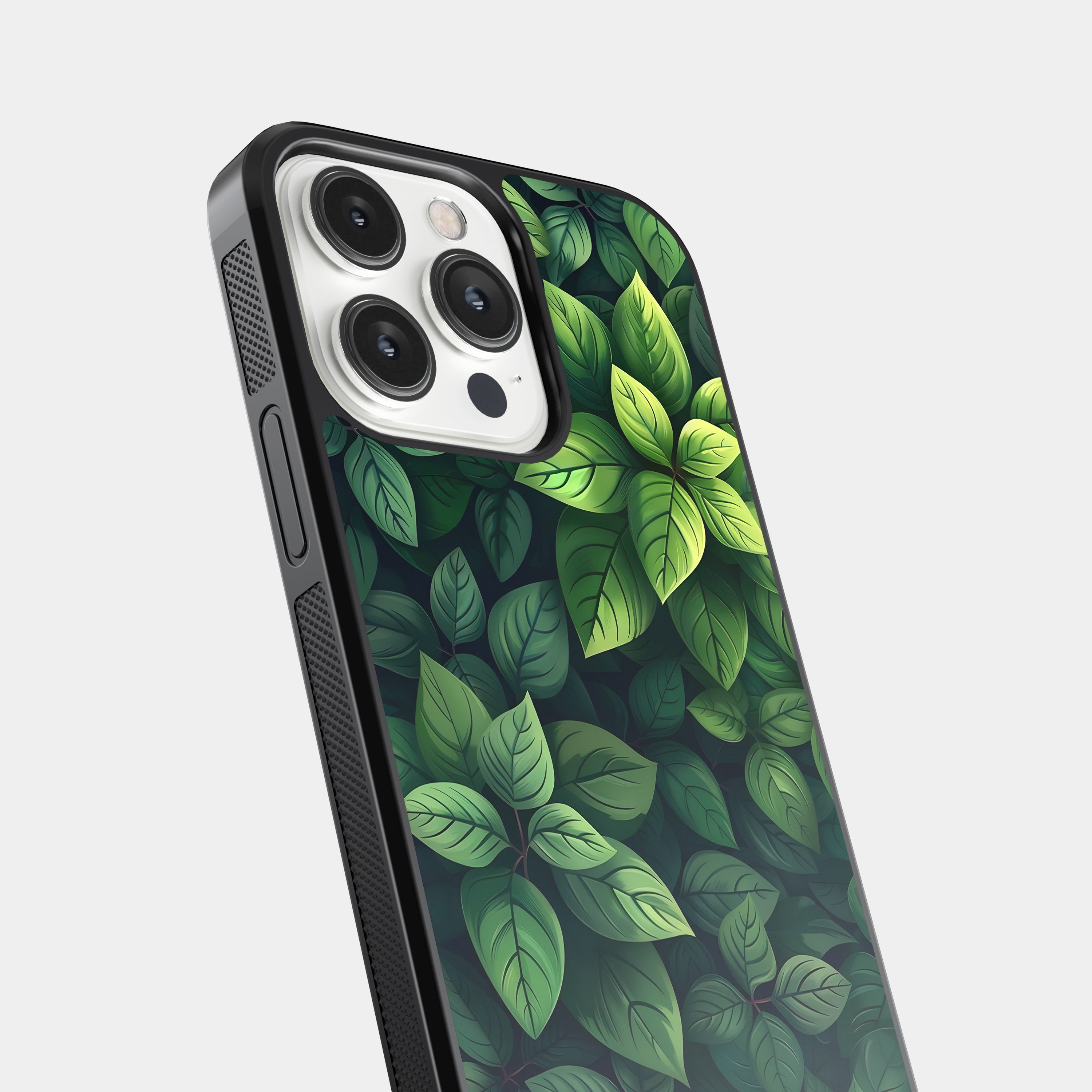 Lush Green Leaf Mobile Case - Detailed Botanical Design