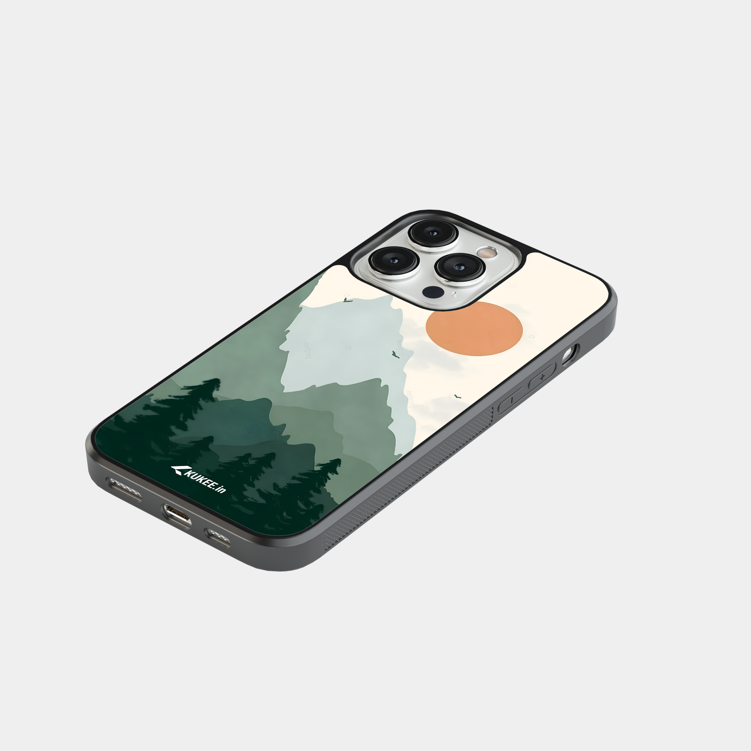 Abstract Sun and Mountains Mobile Cover - Peaceful Scene