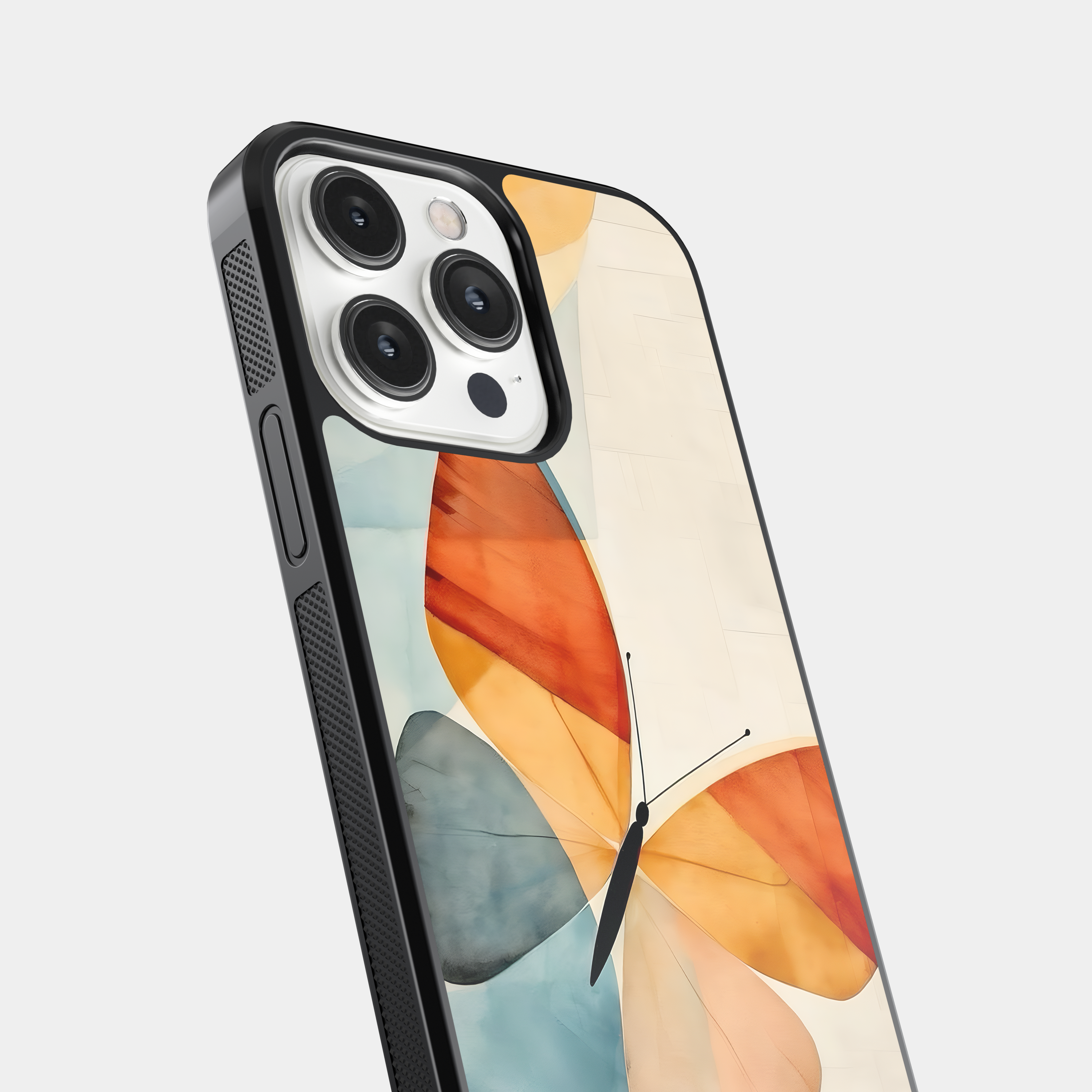 Abstract Watercolor Butterfly Mobile Case - Colorful Painted Design