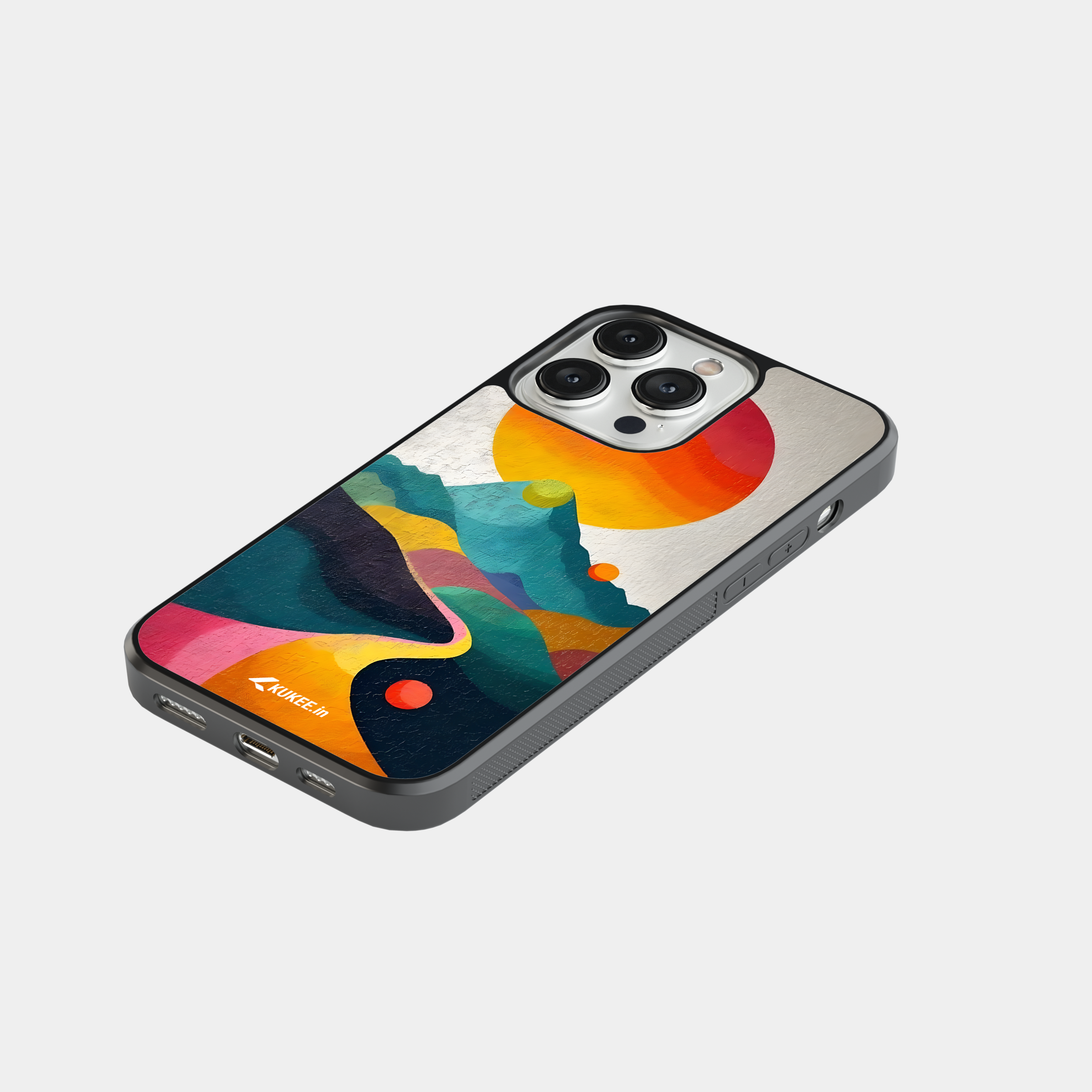 Vibrant Landscape Mobile Cover - Stylized Sun and Hills
