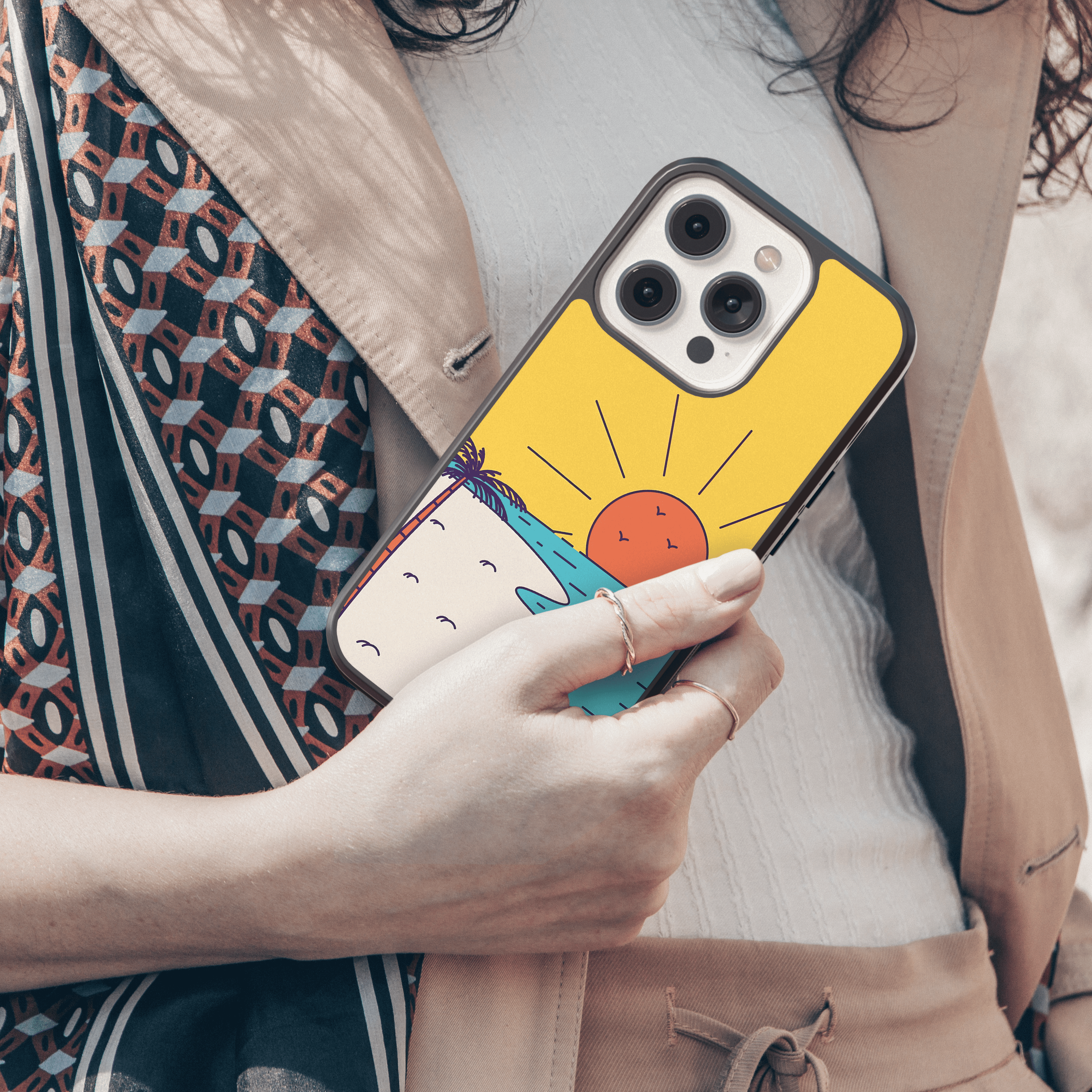 Relaxing Ocean Sunset Mobile Cover - Summer Vacation Vibes