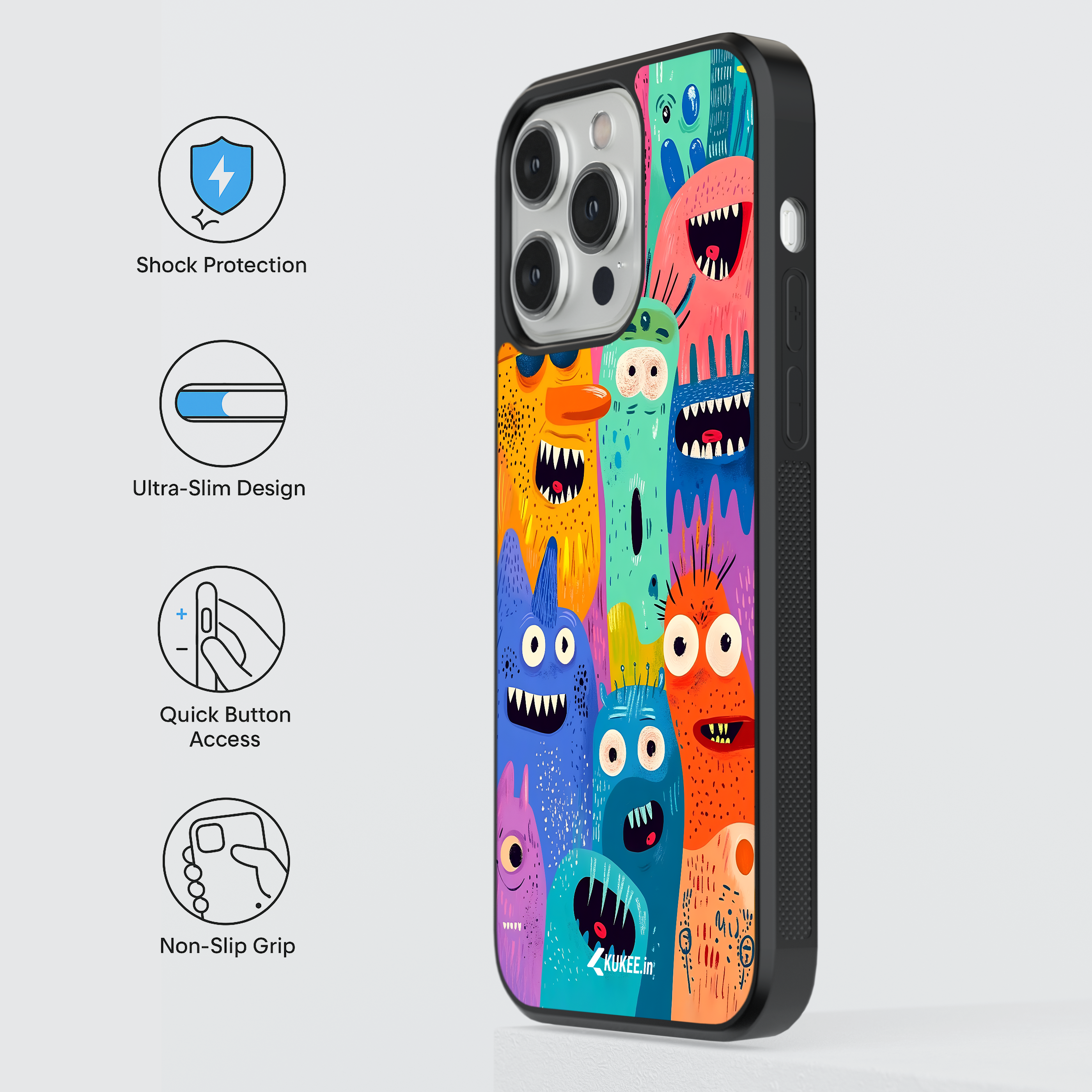 Cute Monster Mobile Case - Colorful Cartoon Character Design