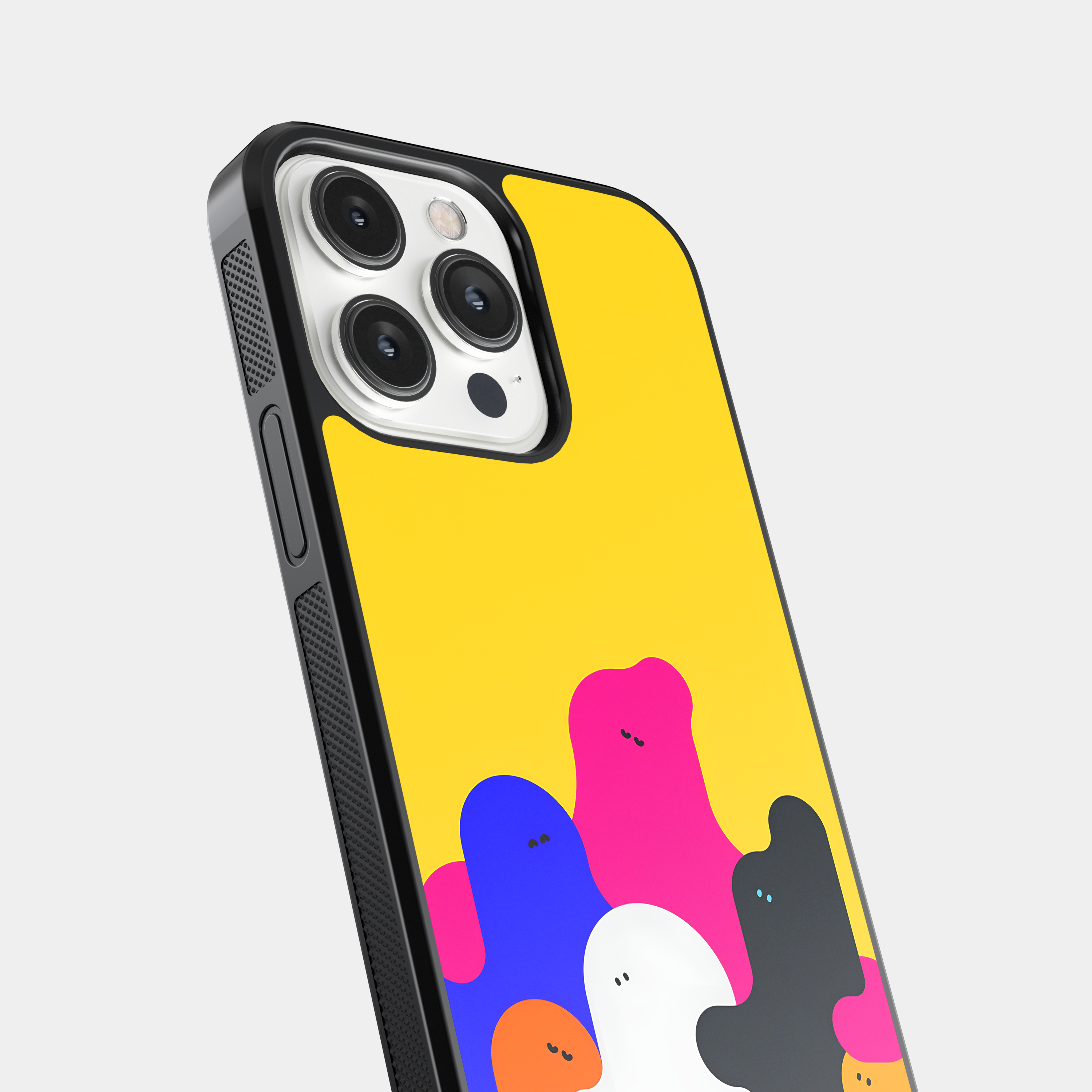 Bright Abstract People Mobile Cover - Funky Geometric Design