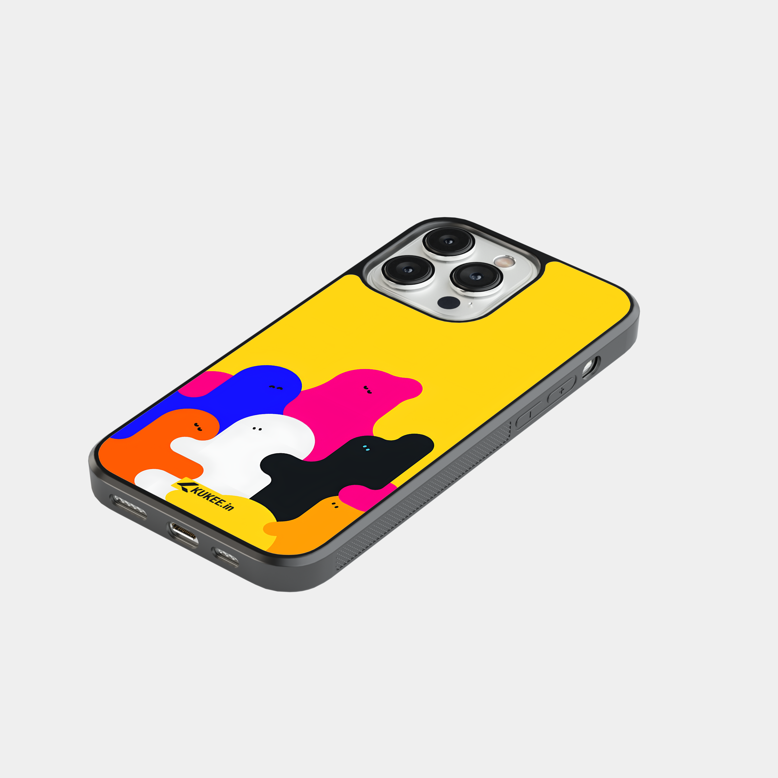 Bright Abstract People Mobile Cover - Funky Geometric Design