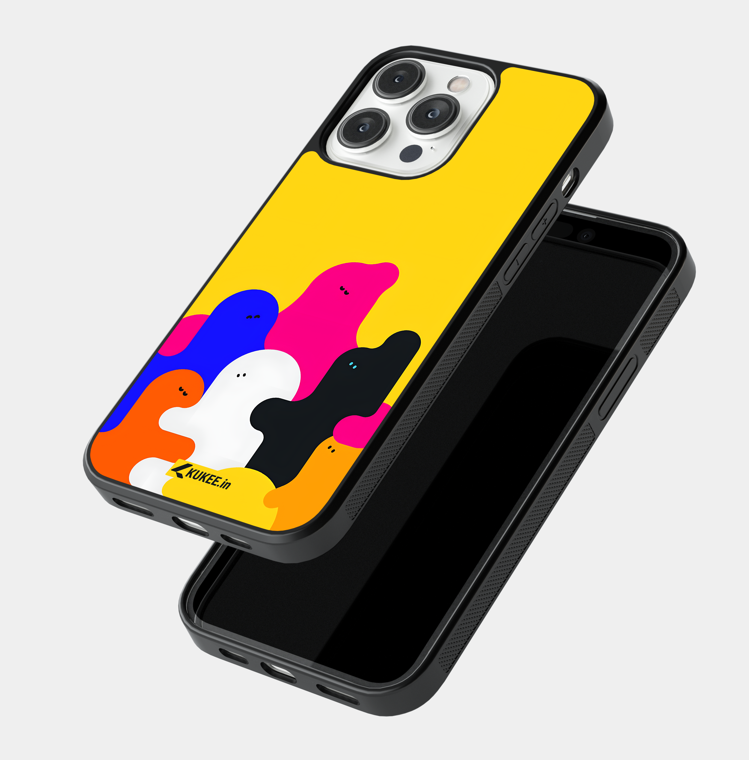 Bright Abstract People Mobile Cover - Funky Geometric Design