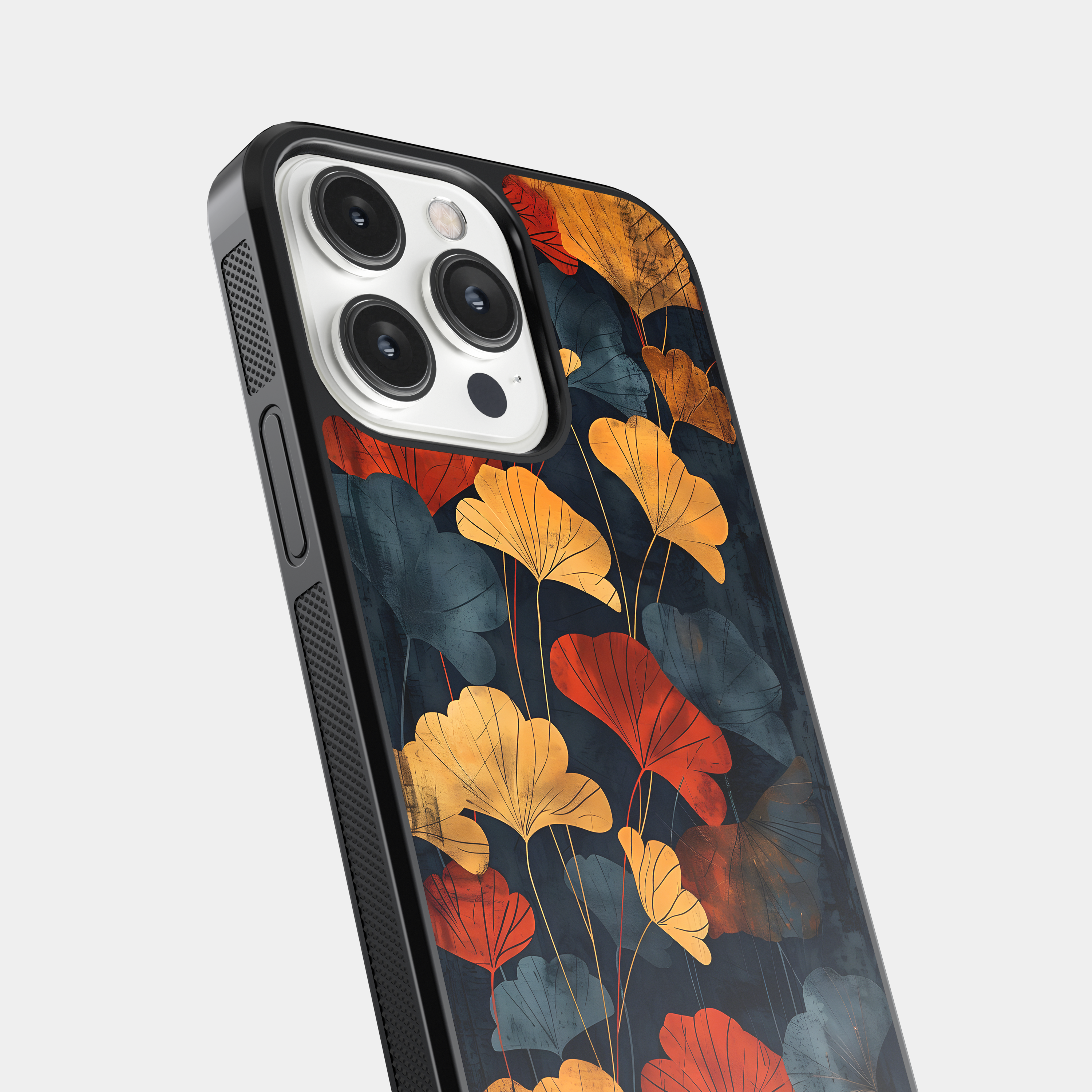 Autumn Tone Ginkgo Mobile Cover - Colorful Leaf Design