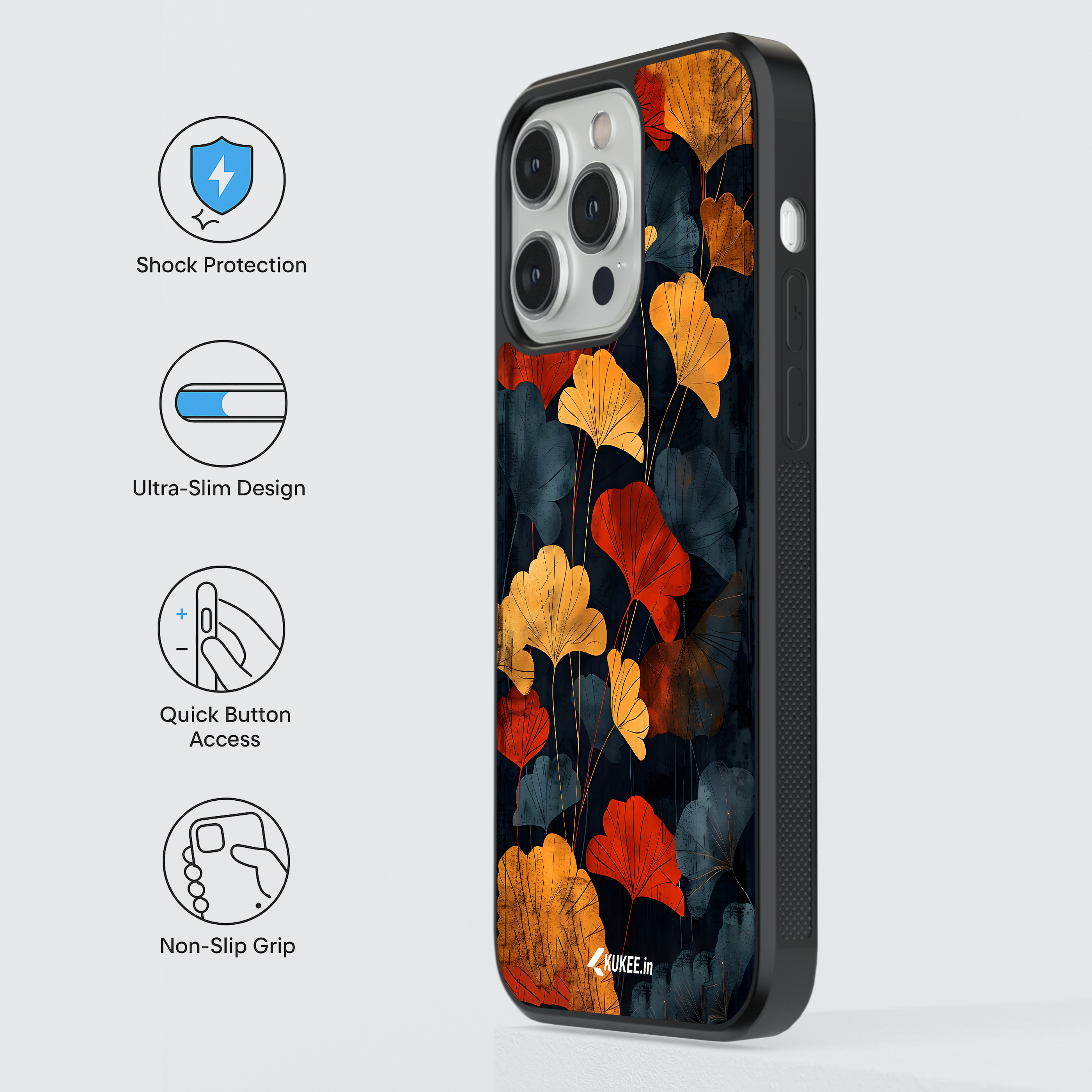 Autumn Tone Ginkgo Mobile Cover - Colorful Leaf Design
