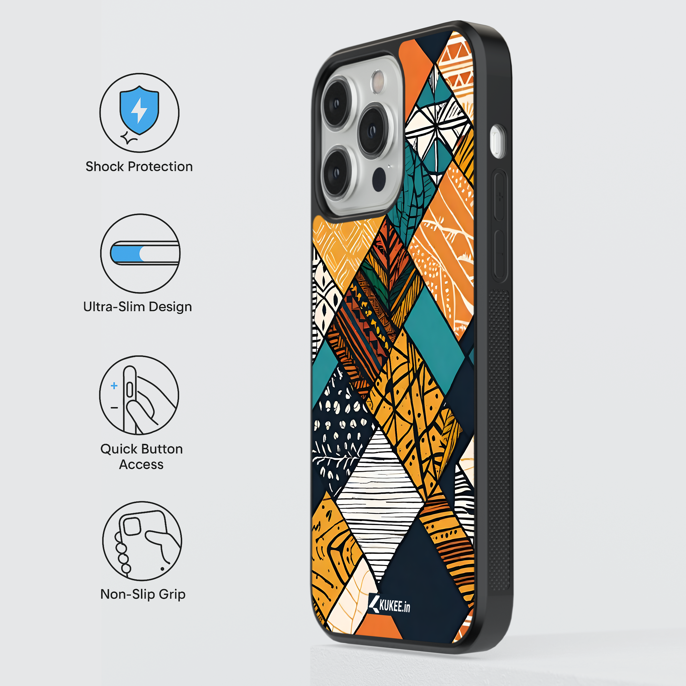 Bold African Print Mobile Cover - Geometric Tribal Pattern