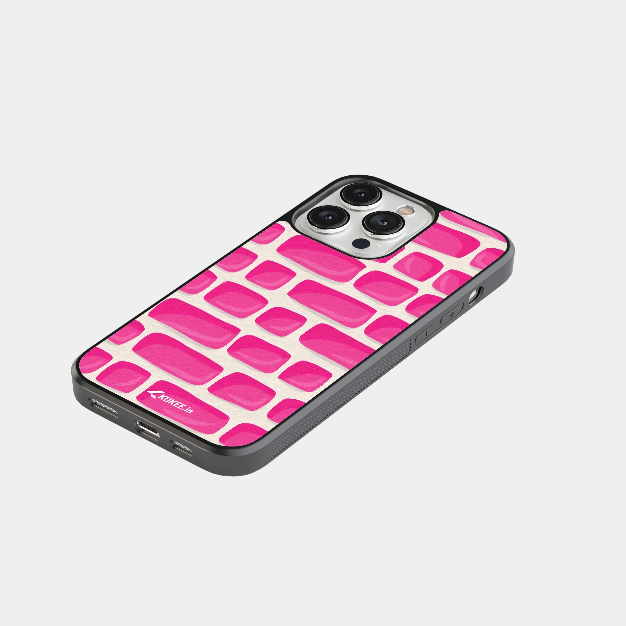 Colorful Brickwork Mobile Cover - Modern Pink Design