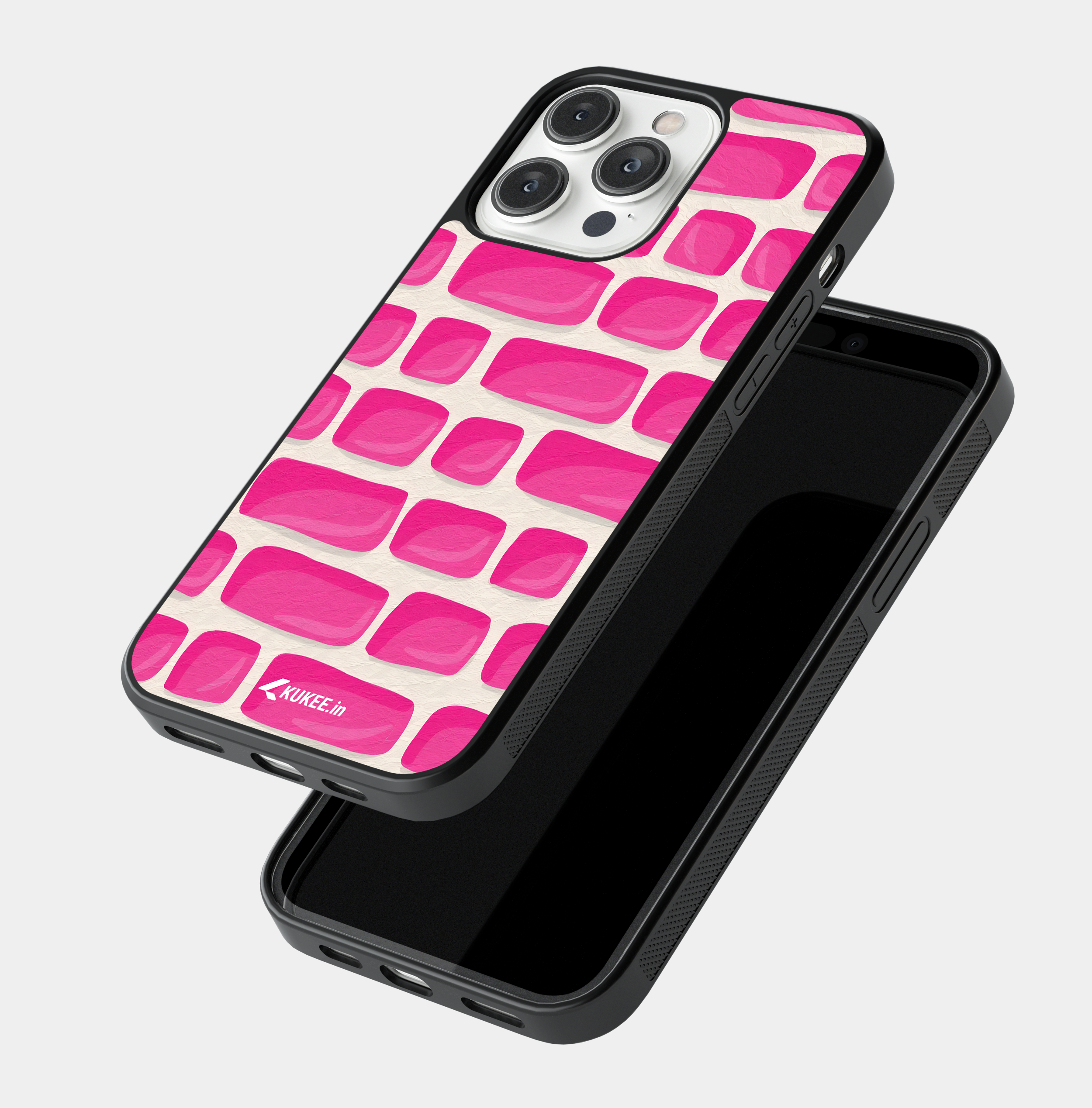 Colorful Brickwork Mobile Cover - Modern Pink Design