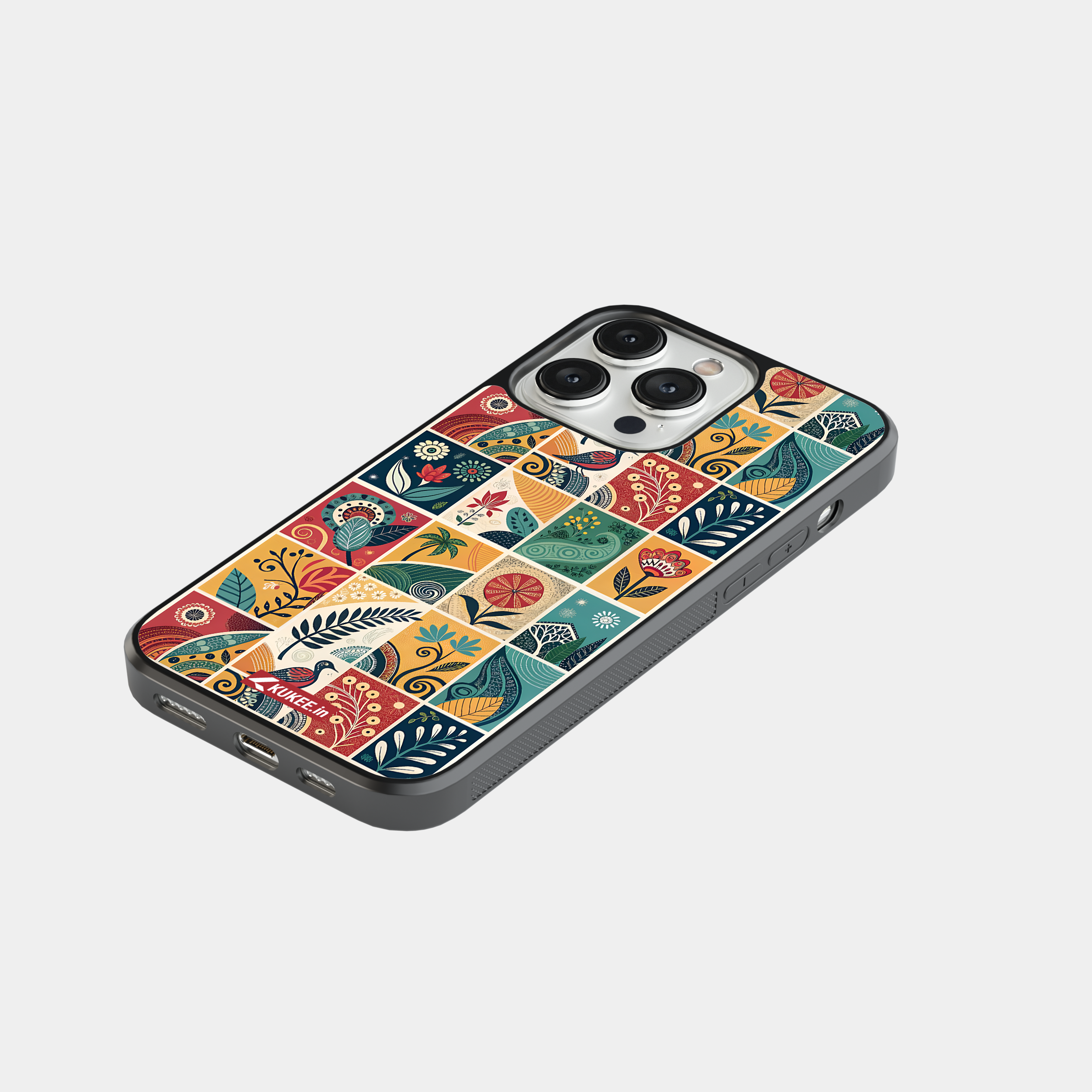 Floral and Leaf Pattern Mobile Cover - Unique Design
