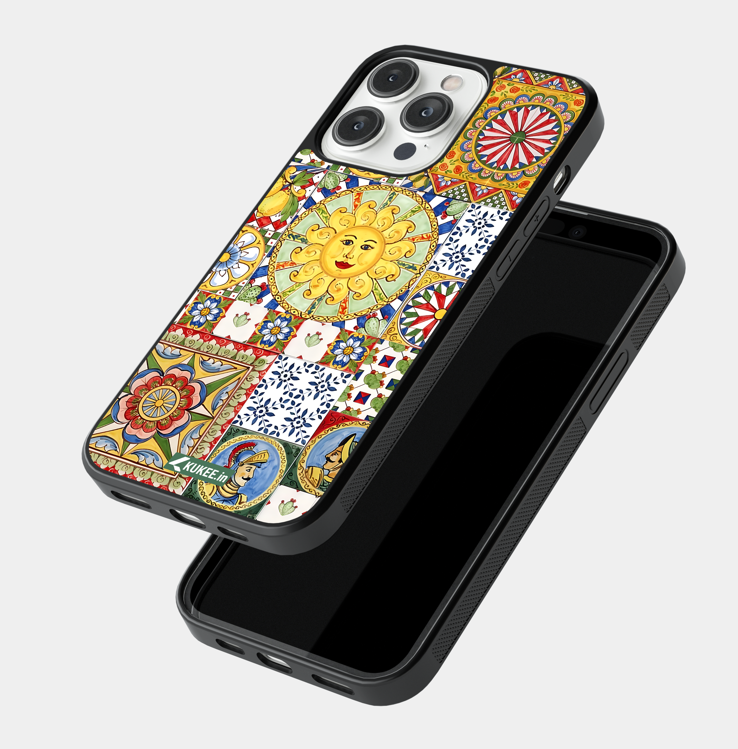 Vibrant Sicilian Cart Tile Mobile Case - Colorful Italian Art