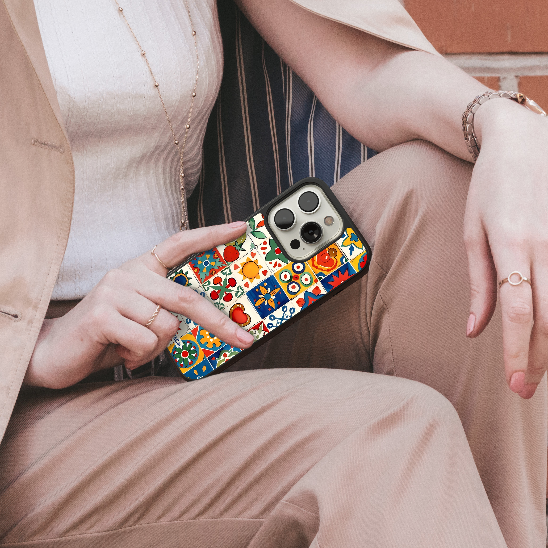Vibrant Mexican Talavera Tile Mobile Case - Colorful Folk Art