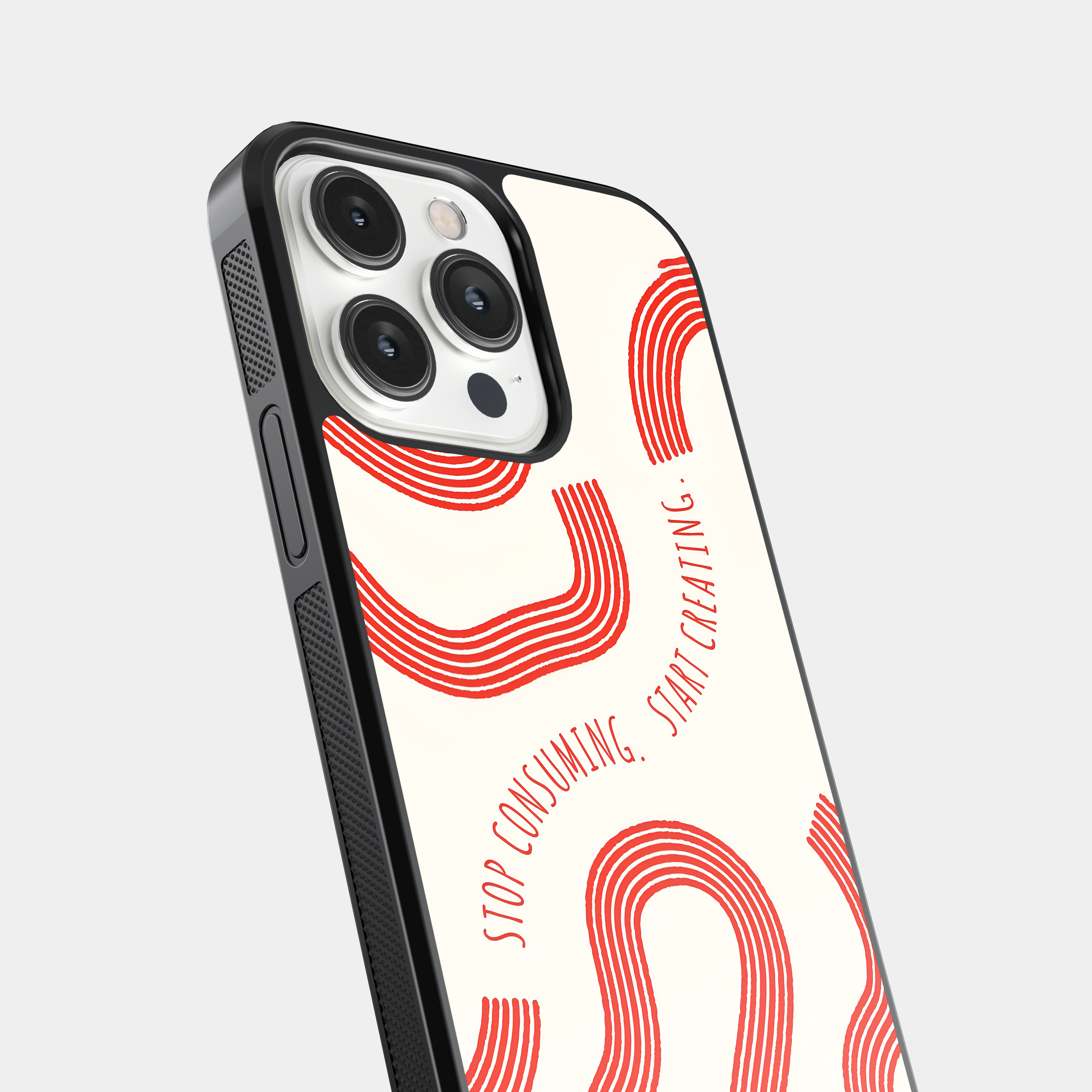 Stop Consuming. Start Creating - Creative Quote Mobile Cover