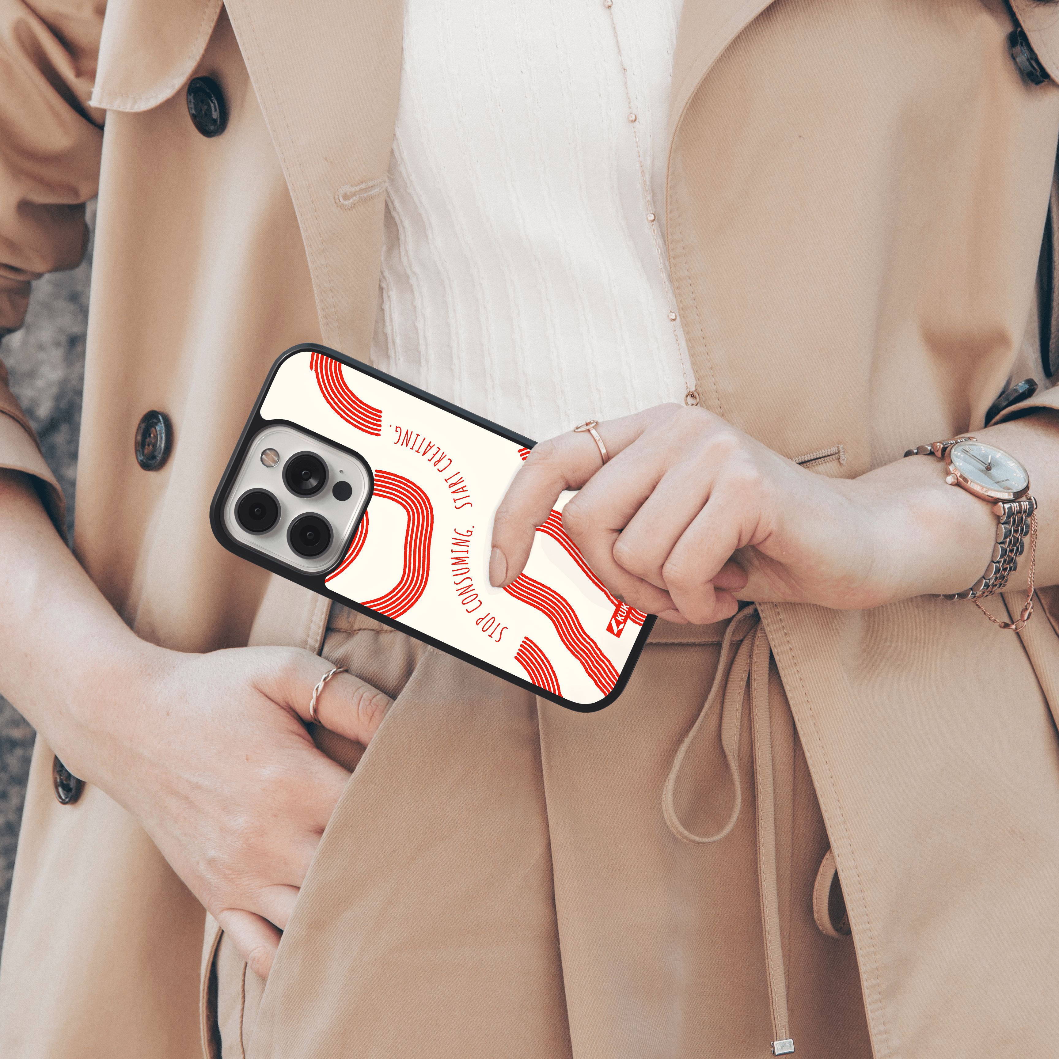 Stop Consuming. Start Creating - Creative Quote Mobile Cover