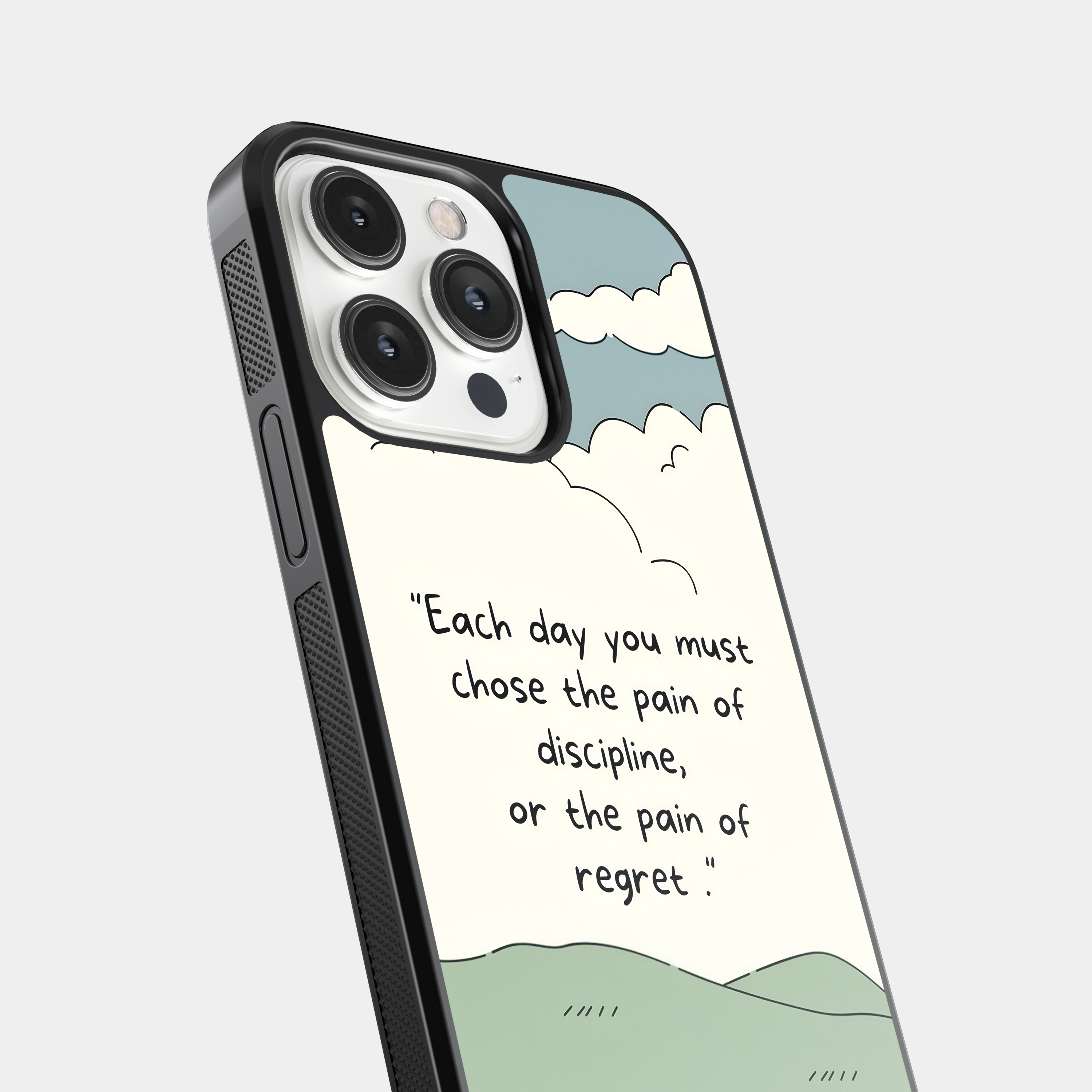 Pain of Discipline or Regret" Mobile Case - Motivational Quote