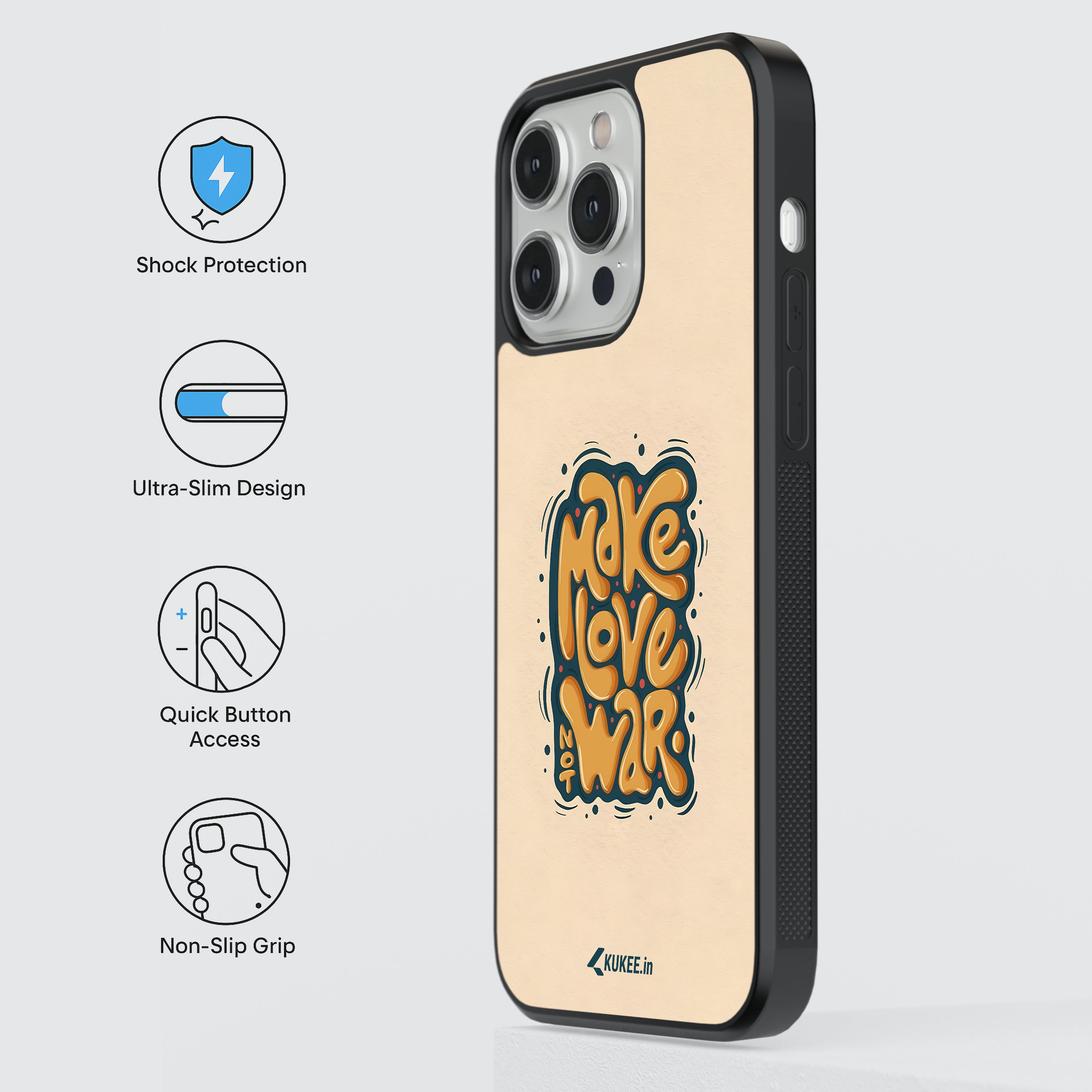 Make Love Not War - Peace and Love Mobile Cover