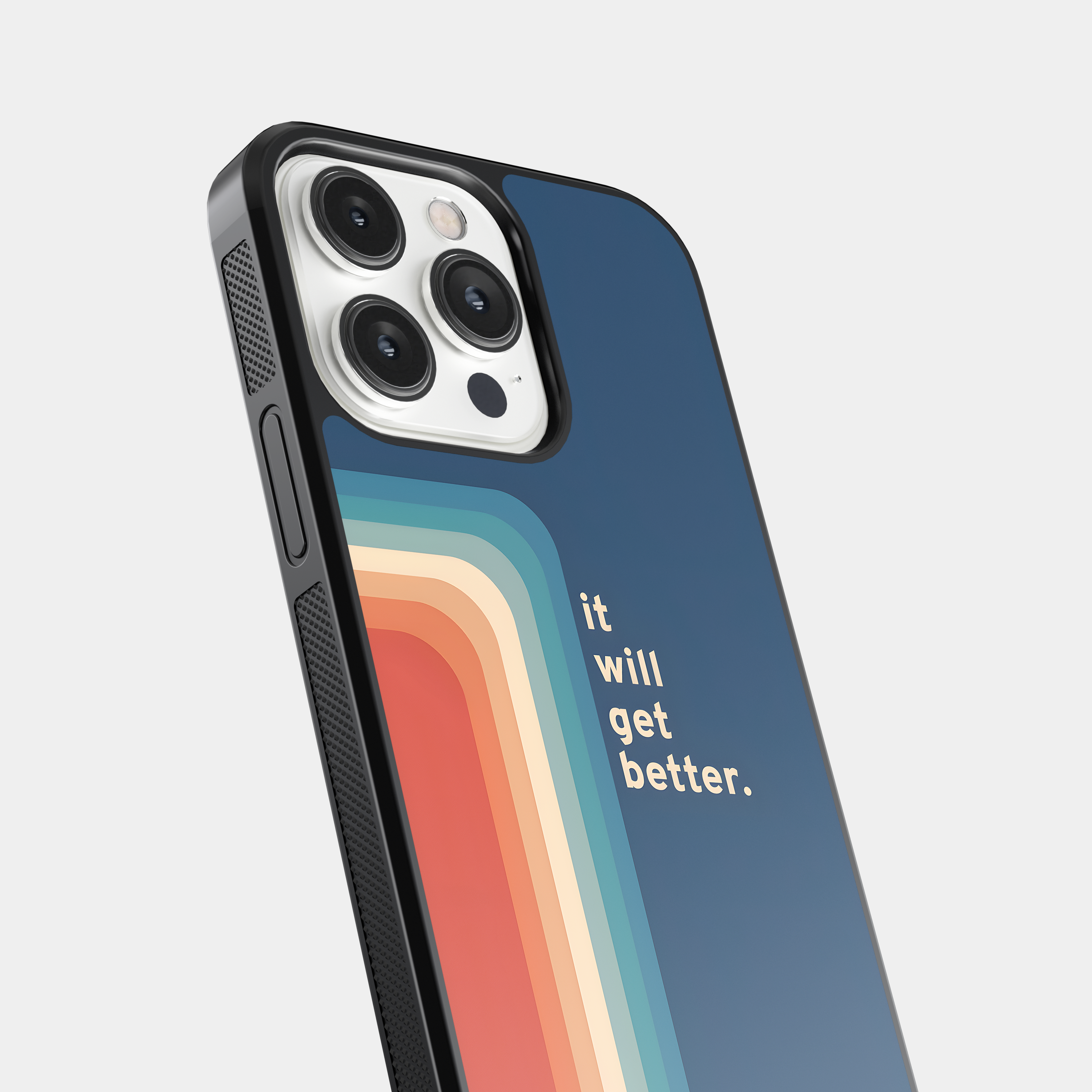 It Will Get Better. Mobile Case - Retro Rainbow Quote