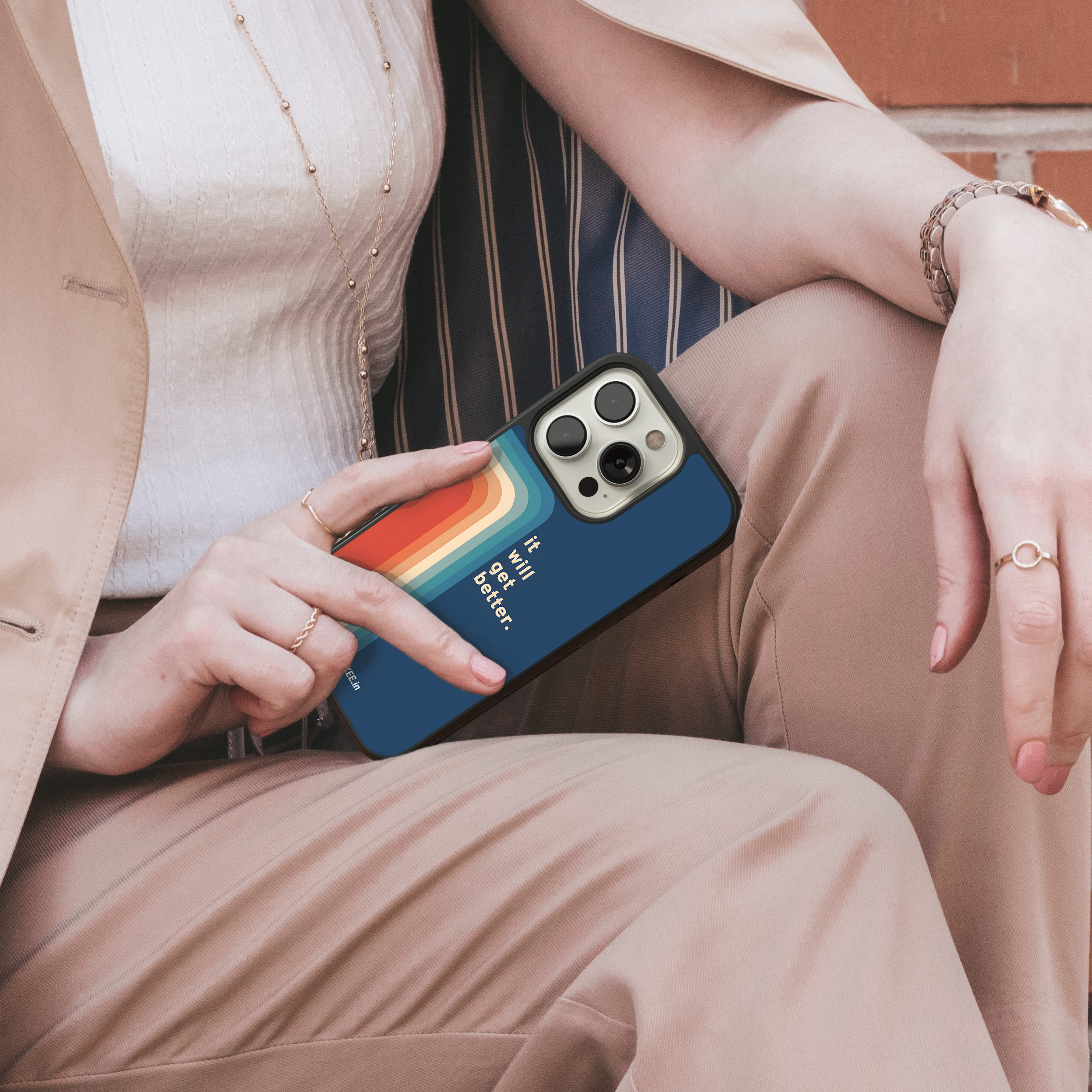 It Will Get Better. Mobile Case - Retro Rainbow Quote