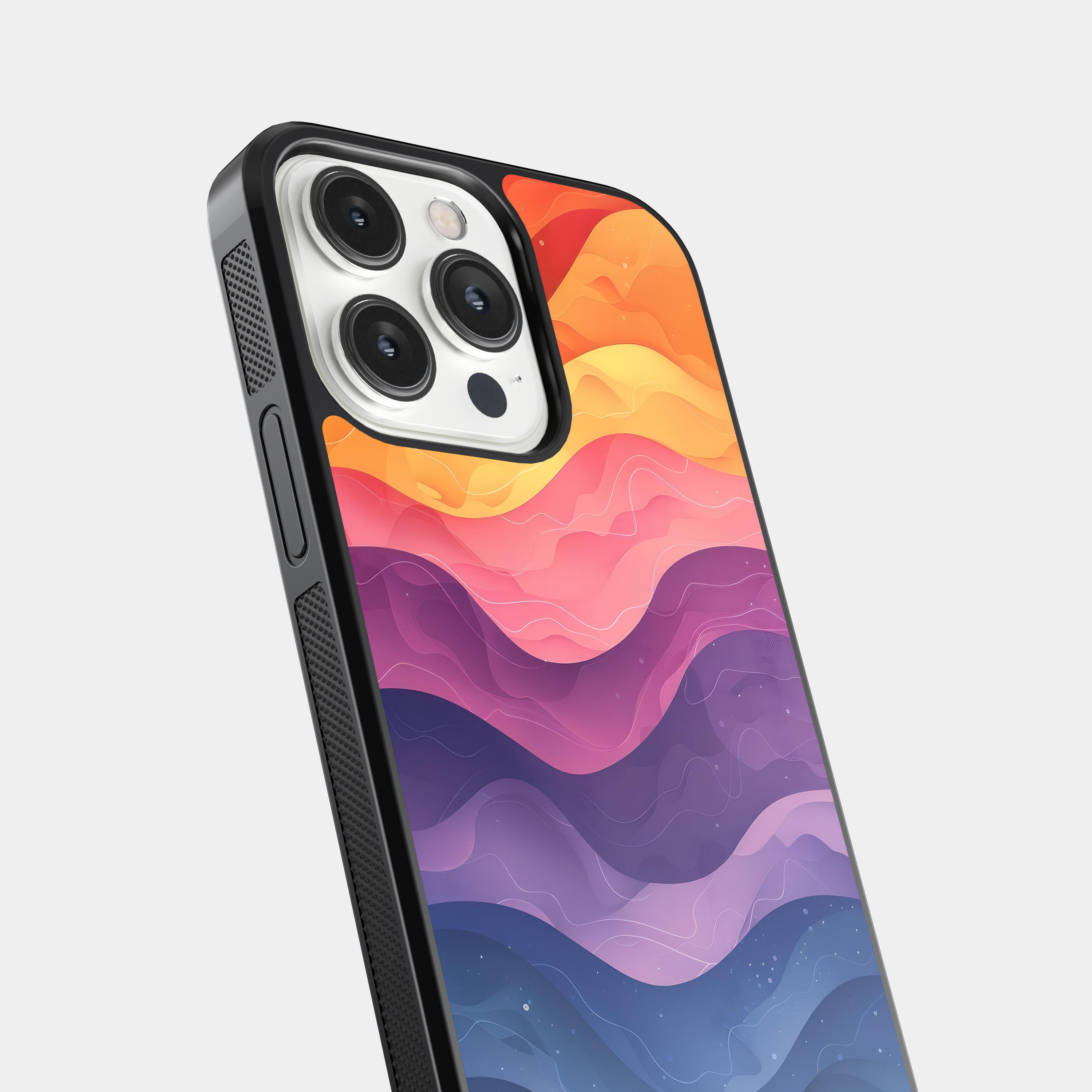 Vibrant Wave Art Mobile Cover - Flowing Abstract Design