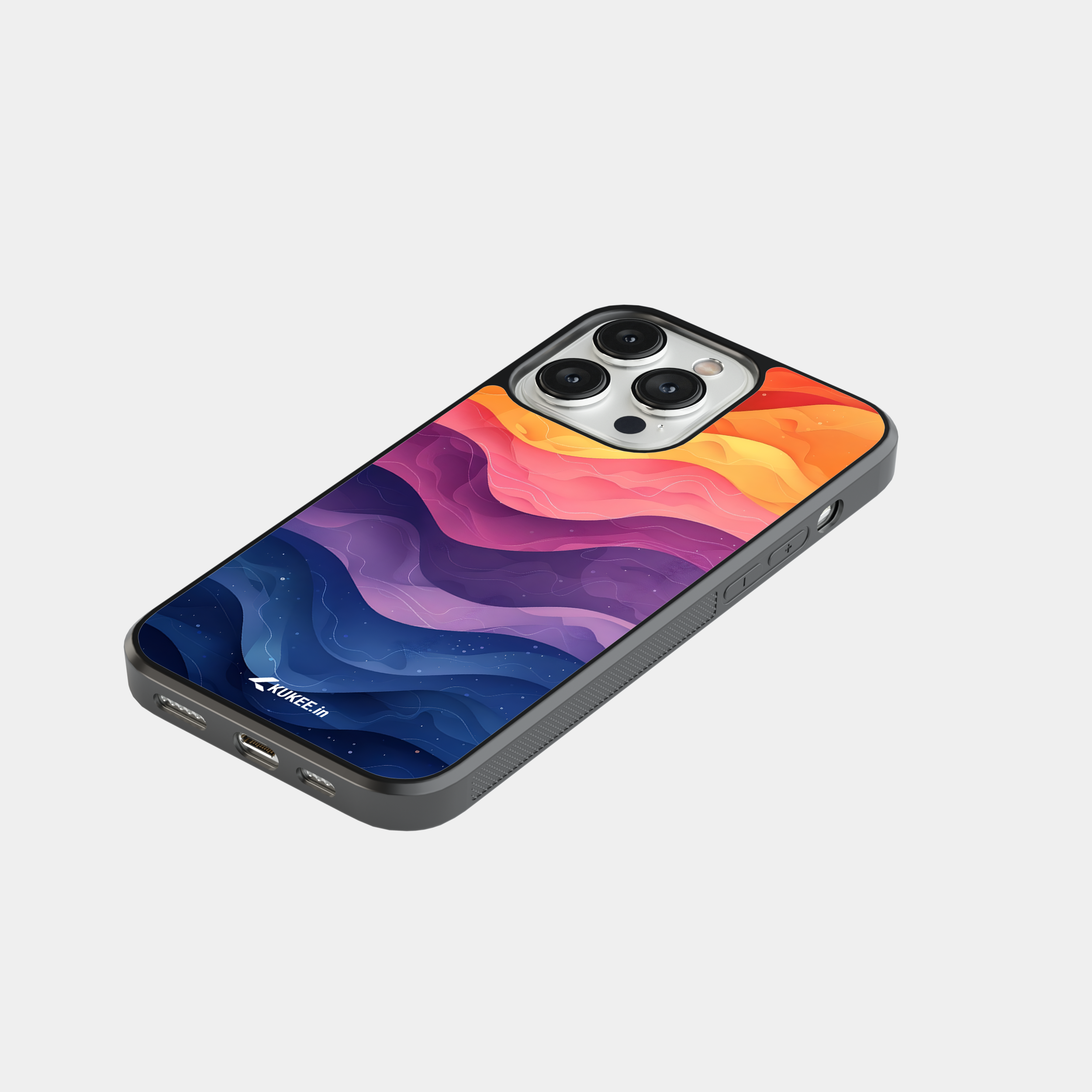Vibrant Wave Art Mobile Cover - Flowing Abstract Design