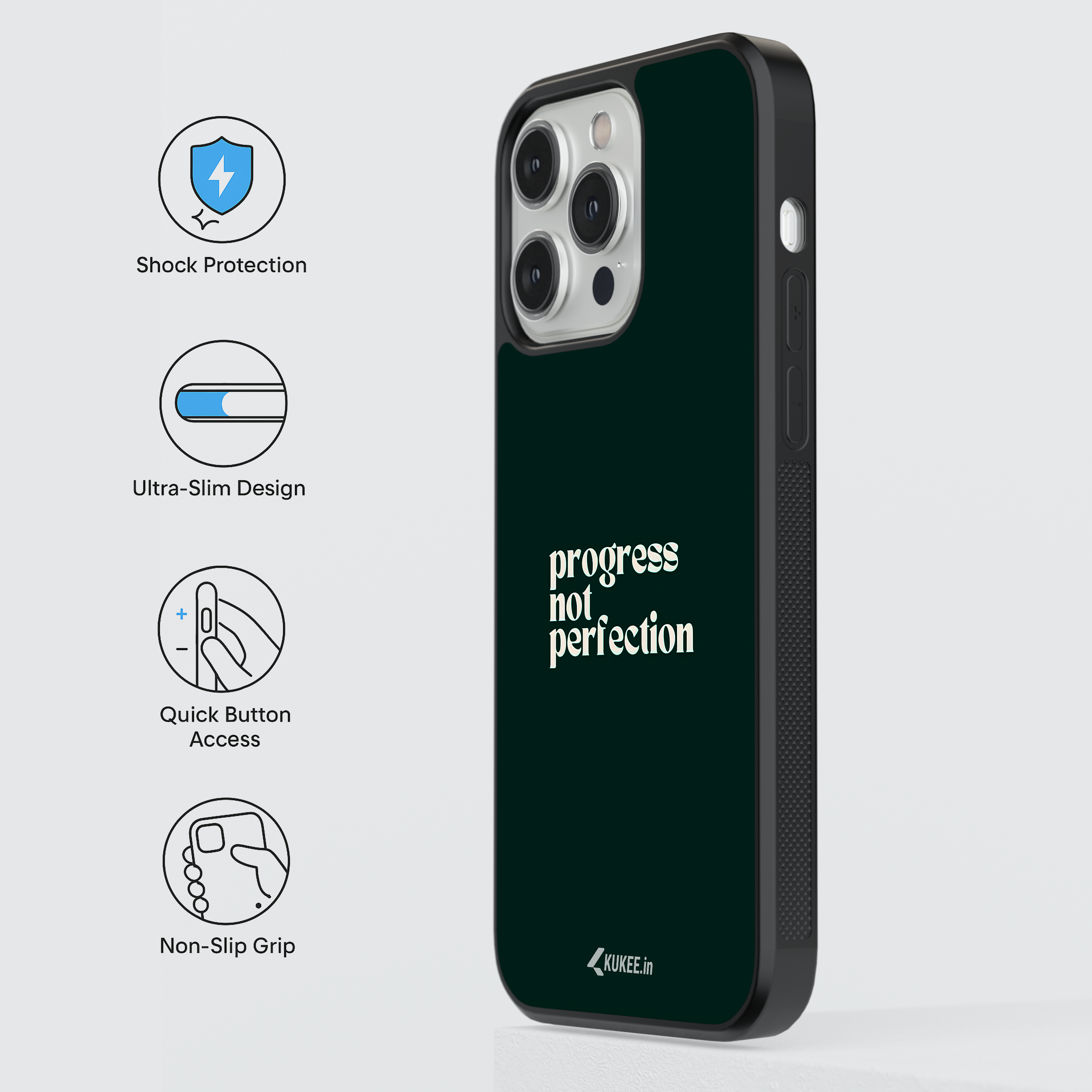Progress Not Perfection - Inspirational Mobile Cover - Focus on Growth