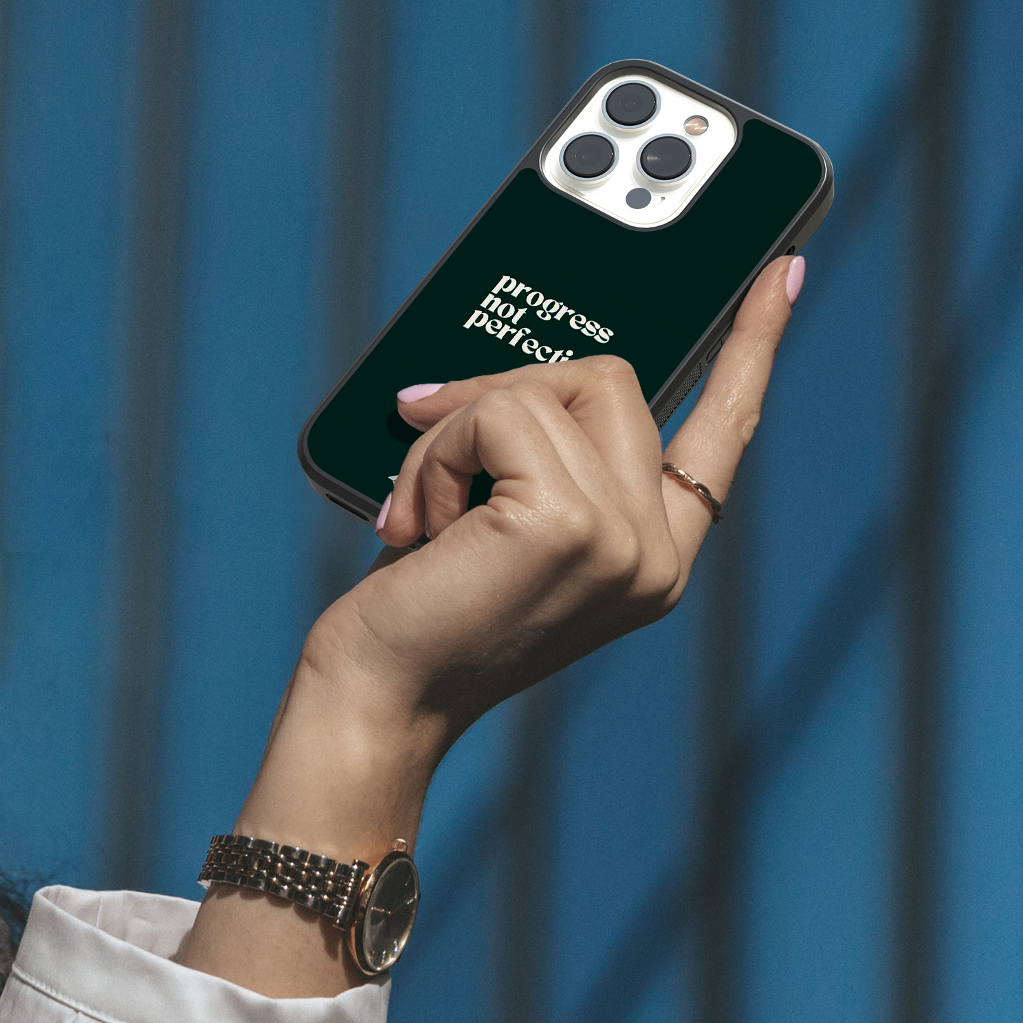 Progress Not Perfection - Inspirational Mobile Cover - Focus on Growth