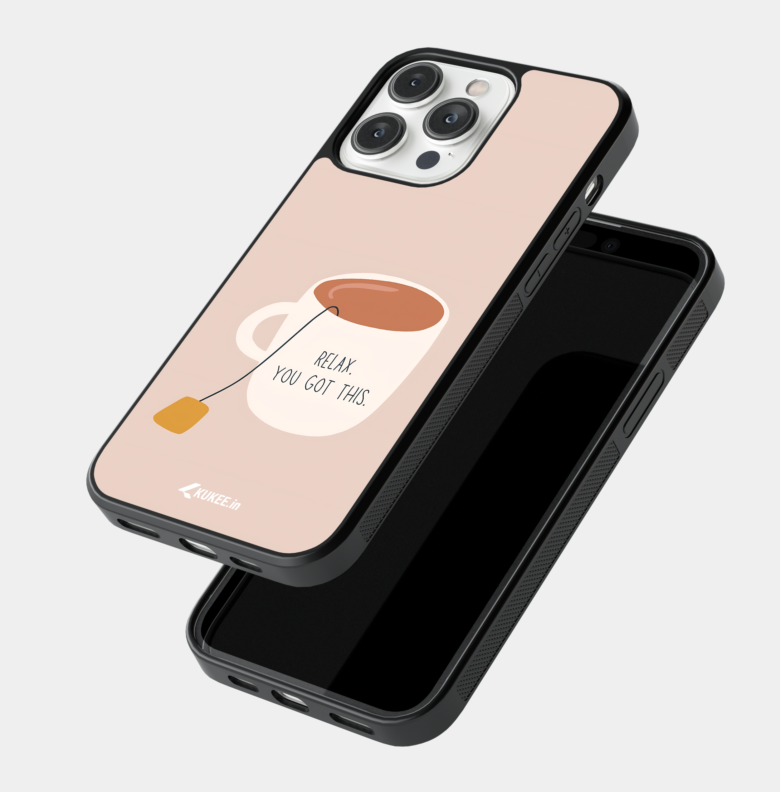 Relax You Got This - Positive Quote Mobile Cover with Cozy Teacup Design