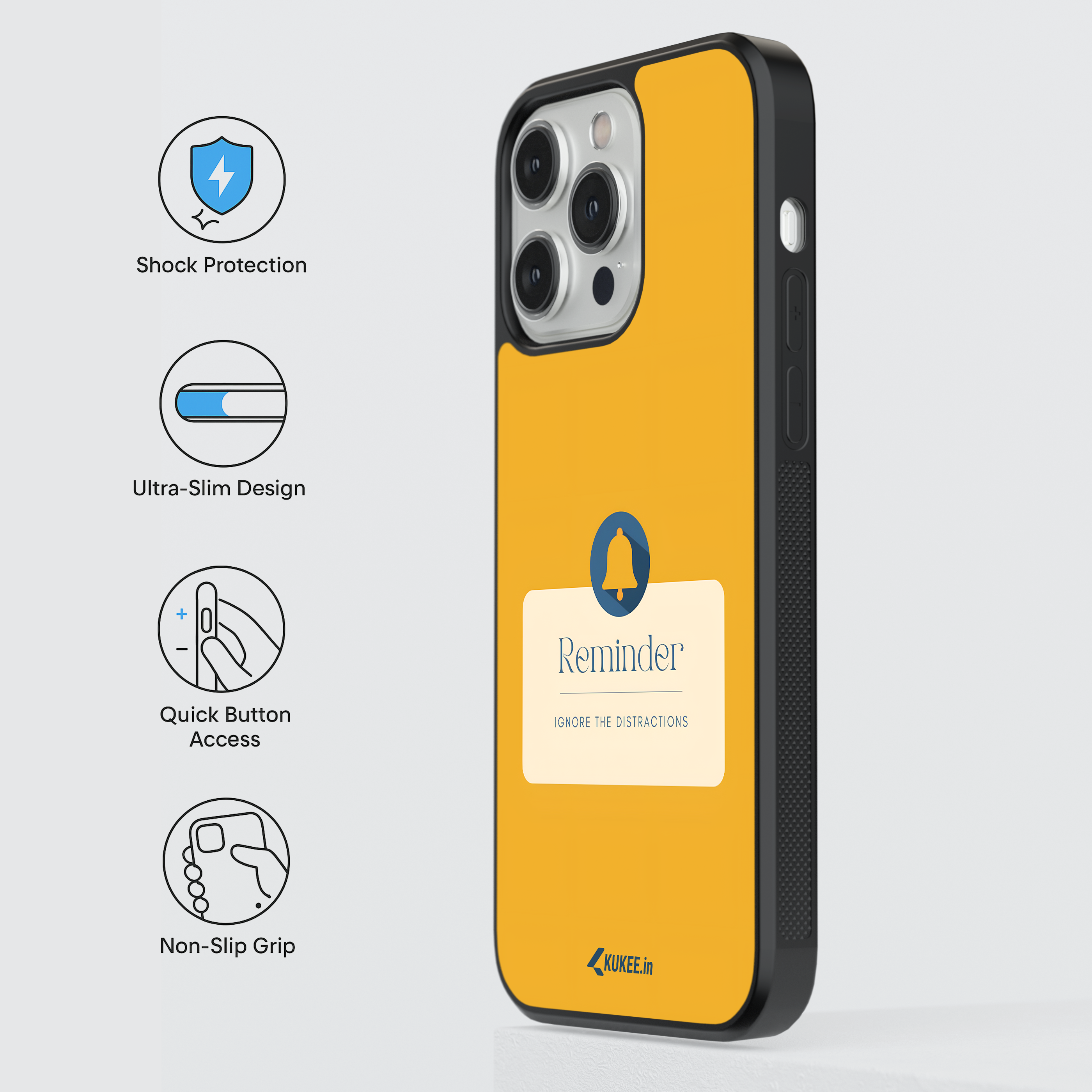 Reminder: Ignore Distractions - Motivational Quote Mobile Cover - Stay Focused Reminder