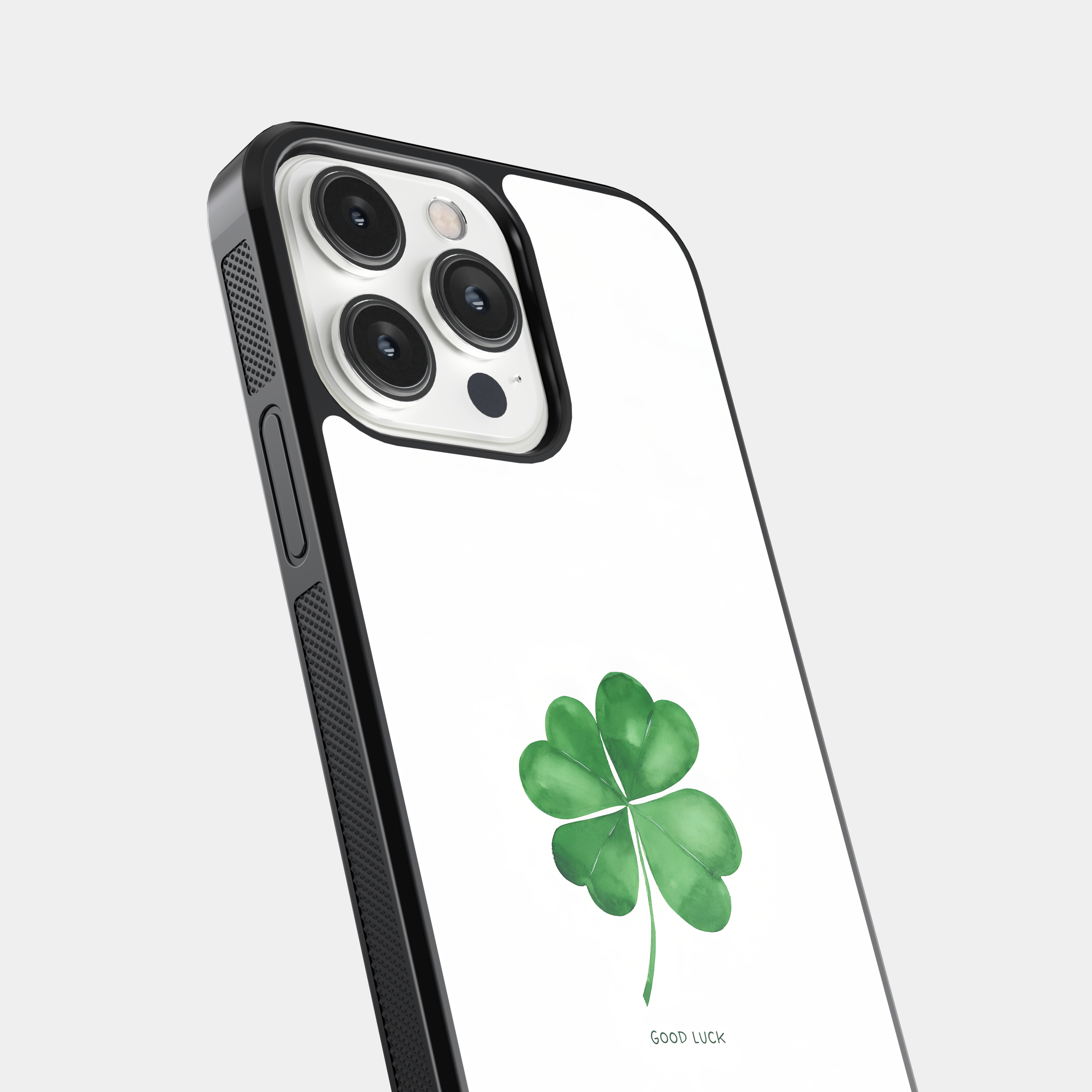 Four Leaf Clover Good Luck Mobile Case - Watercolor Design