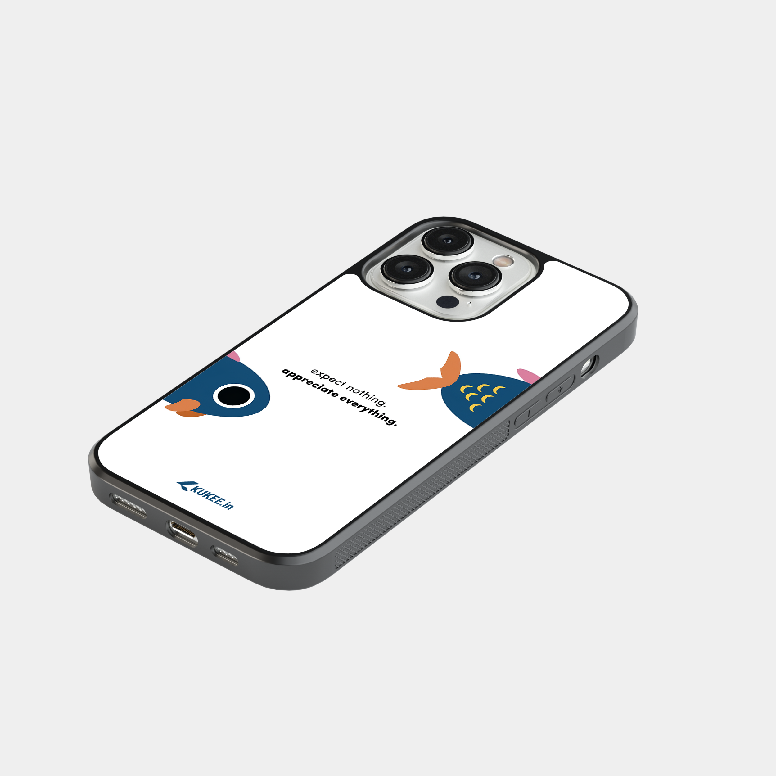 Expect nothing. appreciate everything - Cute Cartoon Fish and Saying