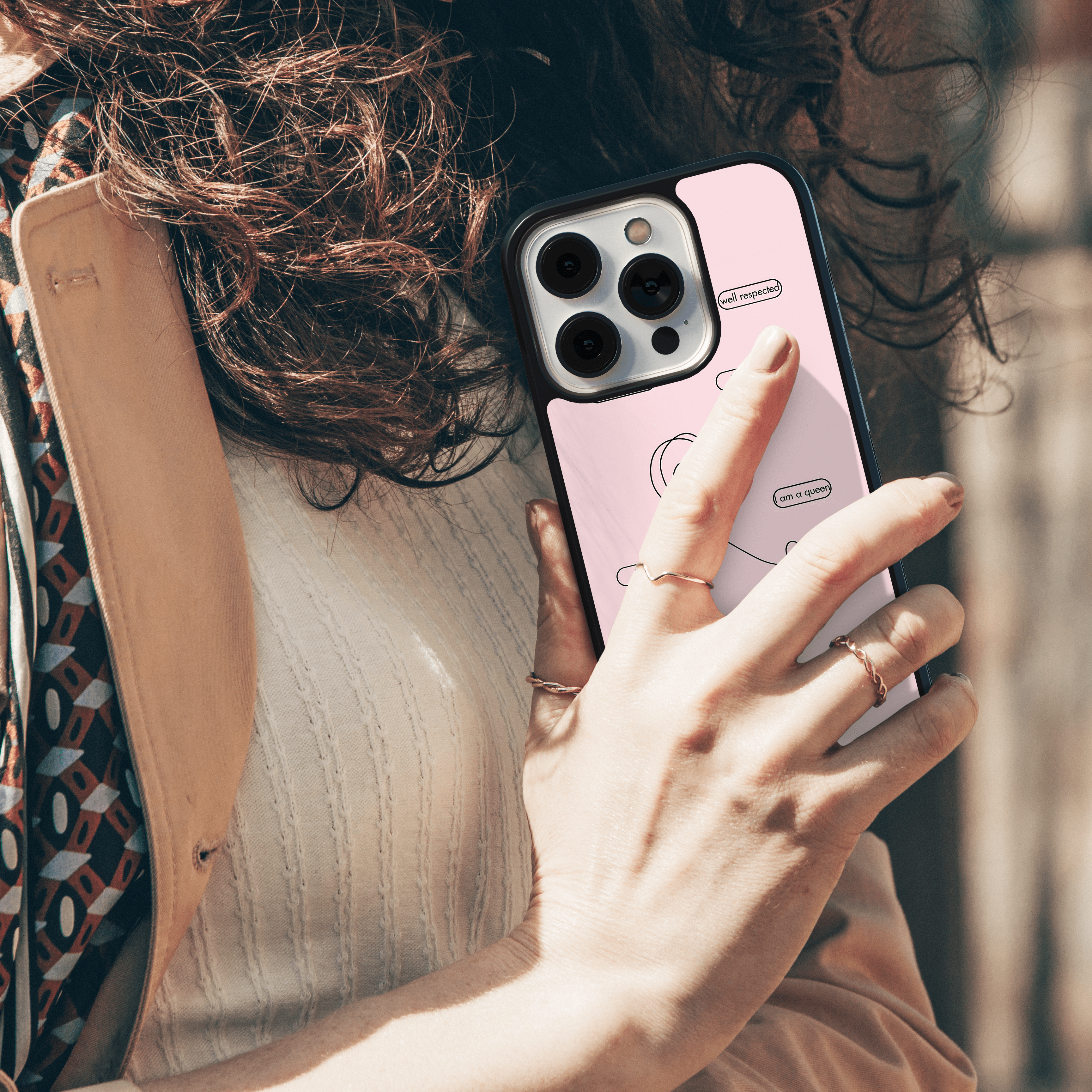 Positive Affirmations Mobile Case with Heart - Self-Love & Empowerment