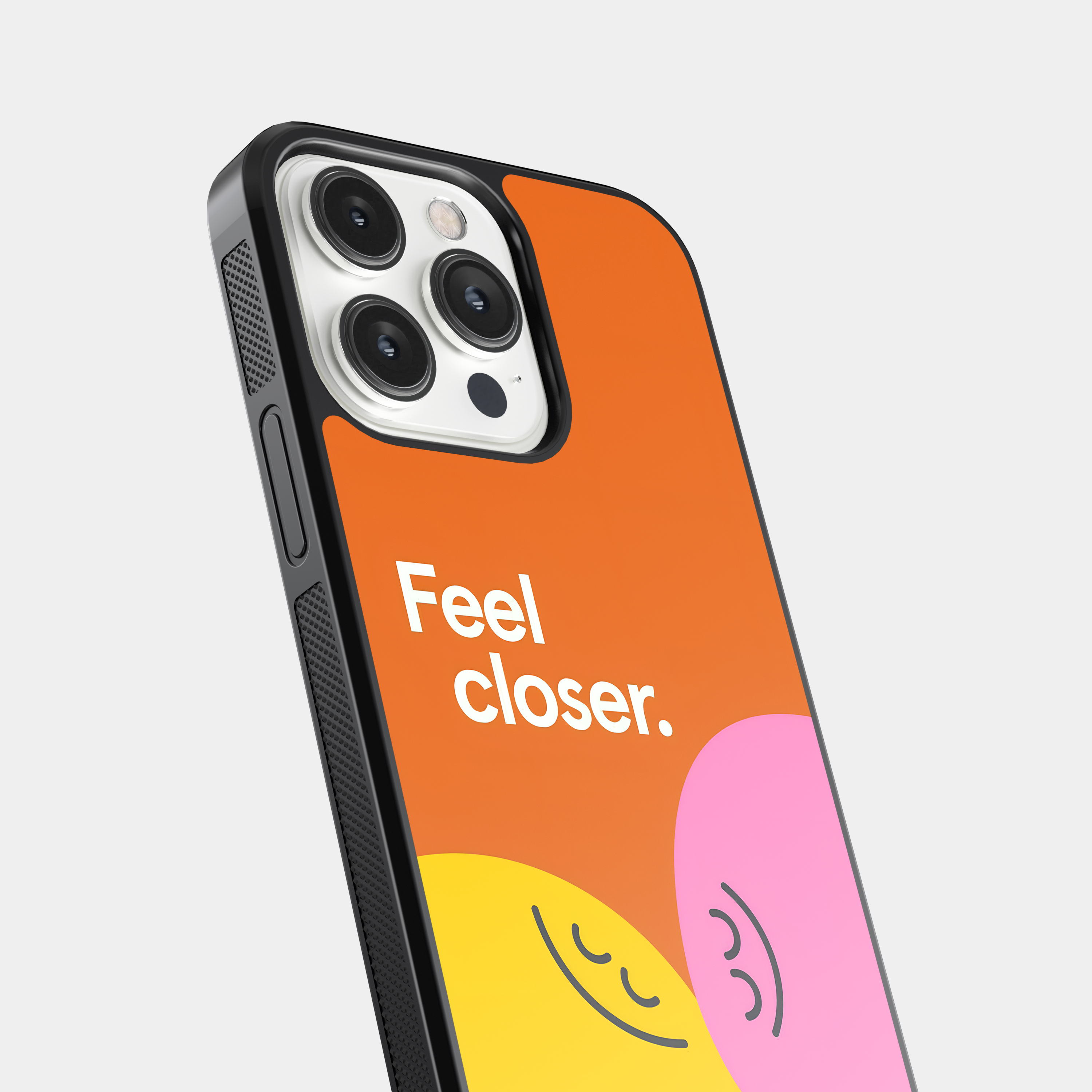 Feel Closer - Smiling Shapes Mobile Cover - Connection and Happiness