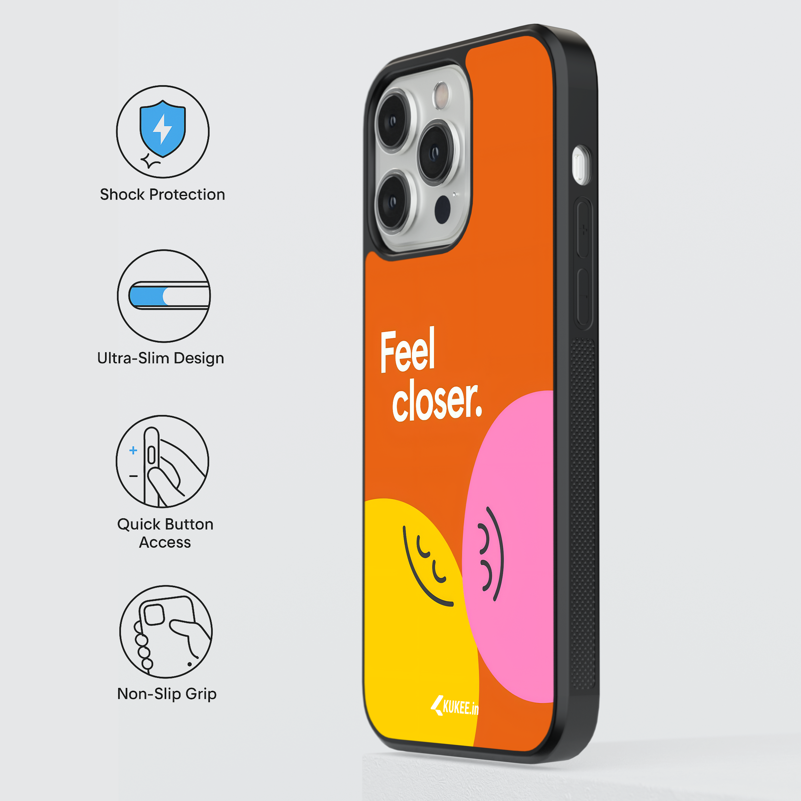 Feel Closer - Smiling Shapes Mobile Cover - Connection and Happiness