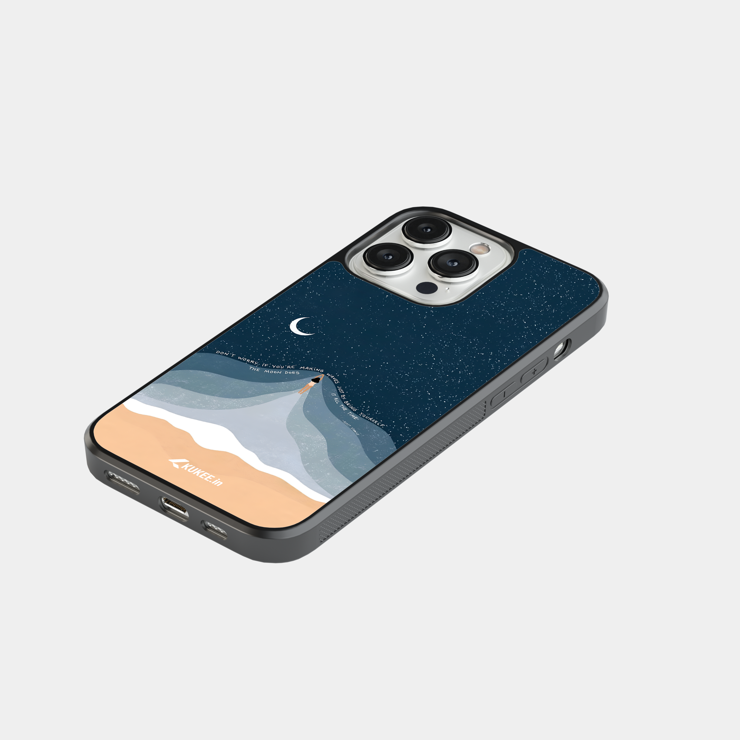 Empowering Moon and Ocean Mobile Case - Serene Moonlit Ocean Design