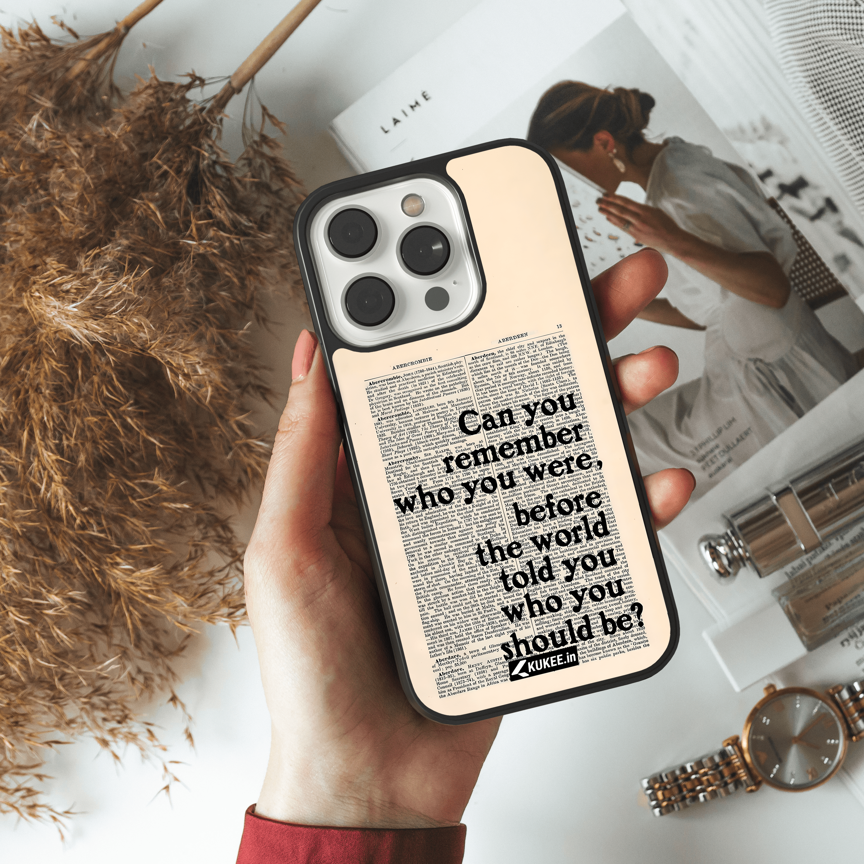Remember Who You Were - Empowering Quote Mobile Cover