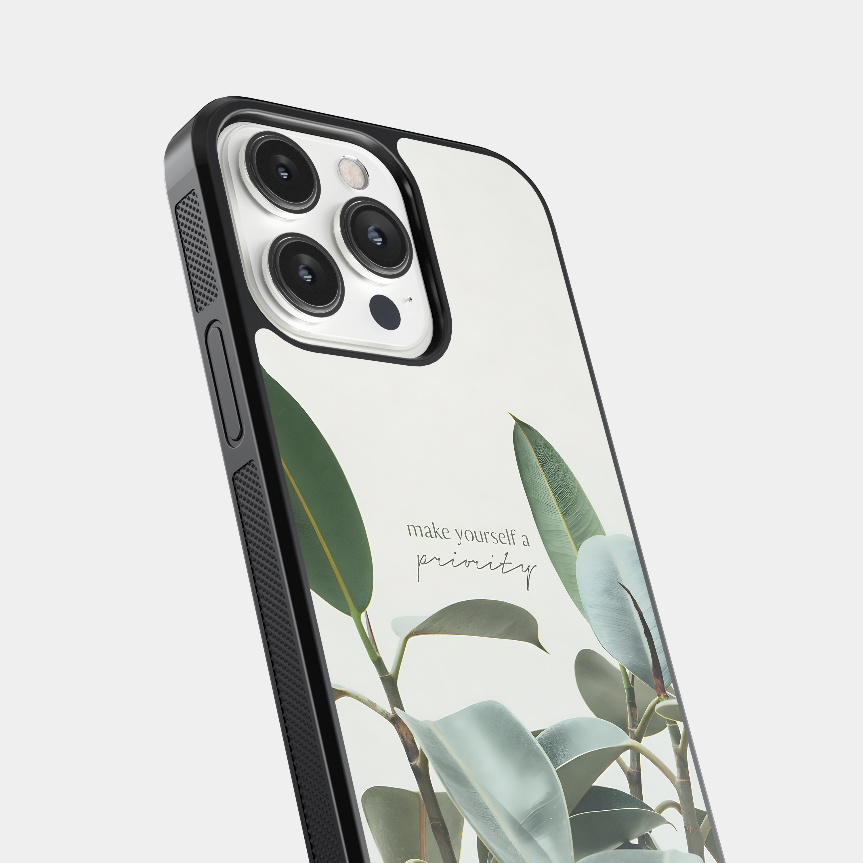 Make Yourself a Priority - Rubber Plant Mobile Cover - Self-Love Reminder