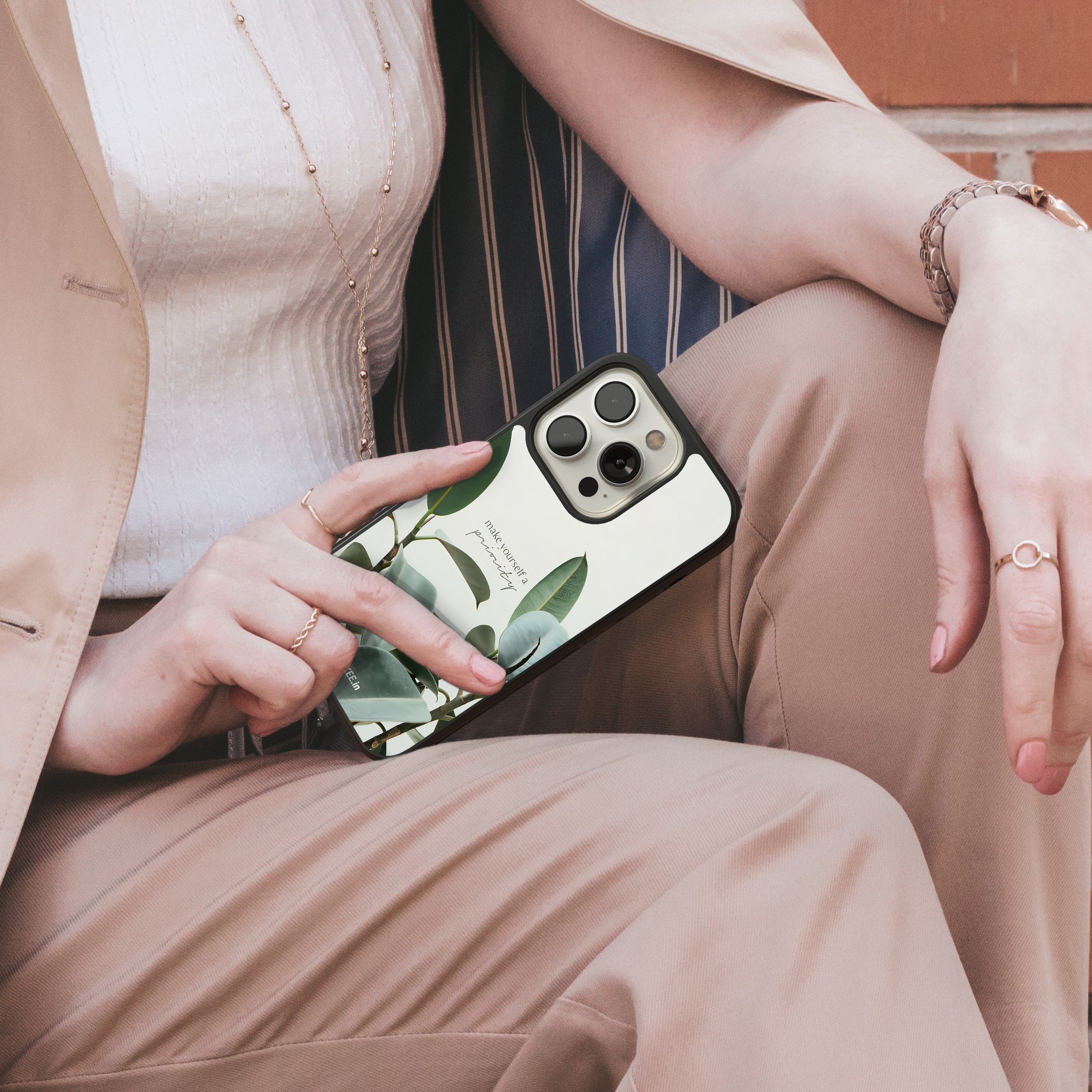 Make Yourself a Priority - Rubber Plant Mobile Cover - Self-Love Reminder