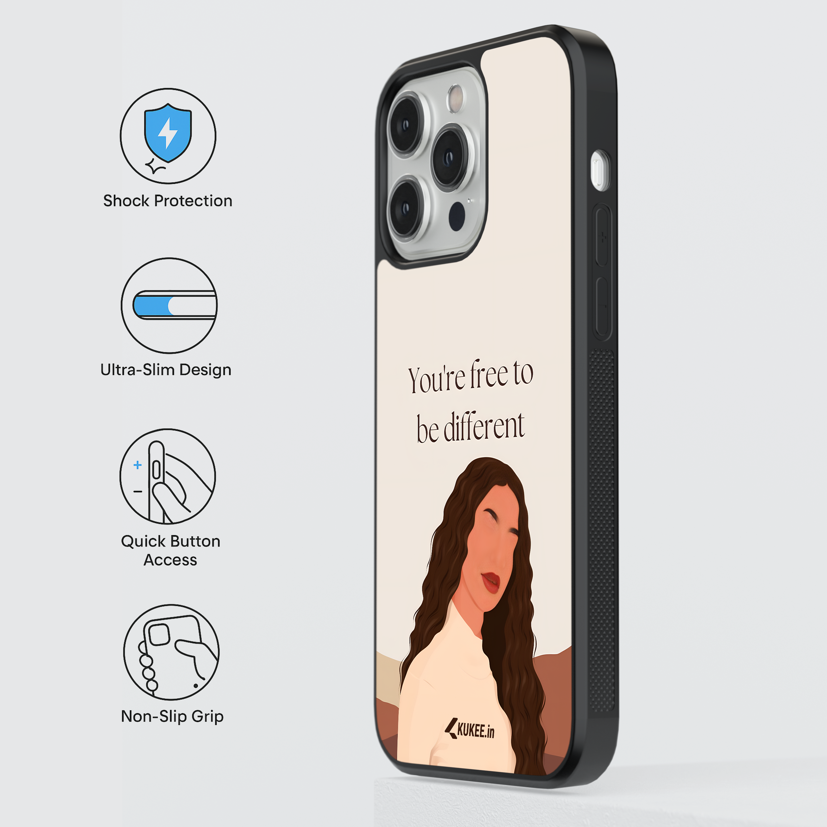 You're free to be different - Inspirational Self-Expression Mobile Cover