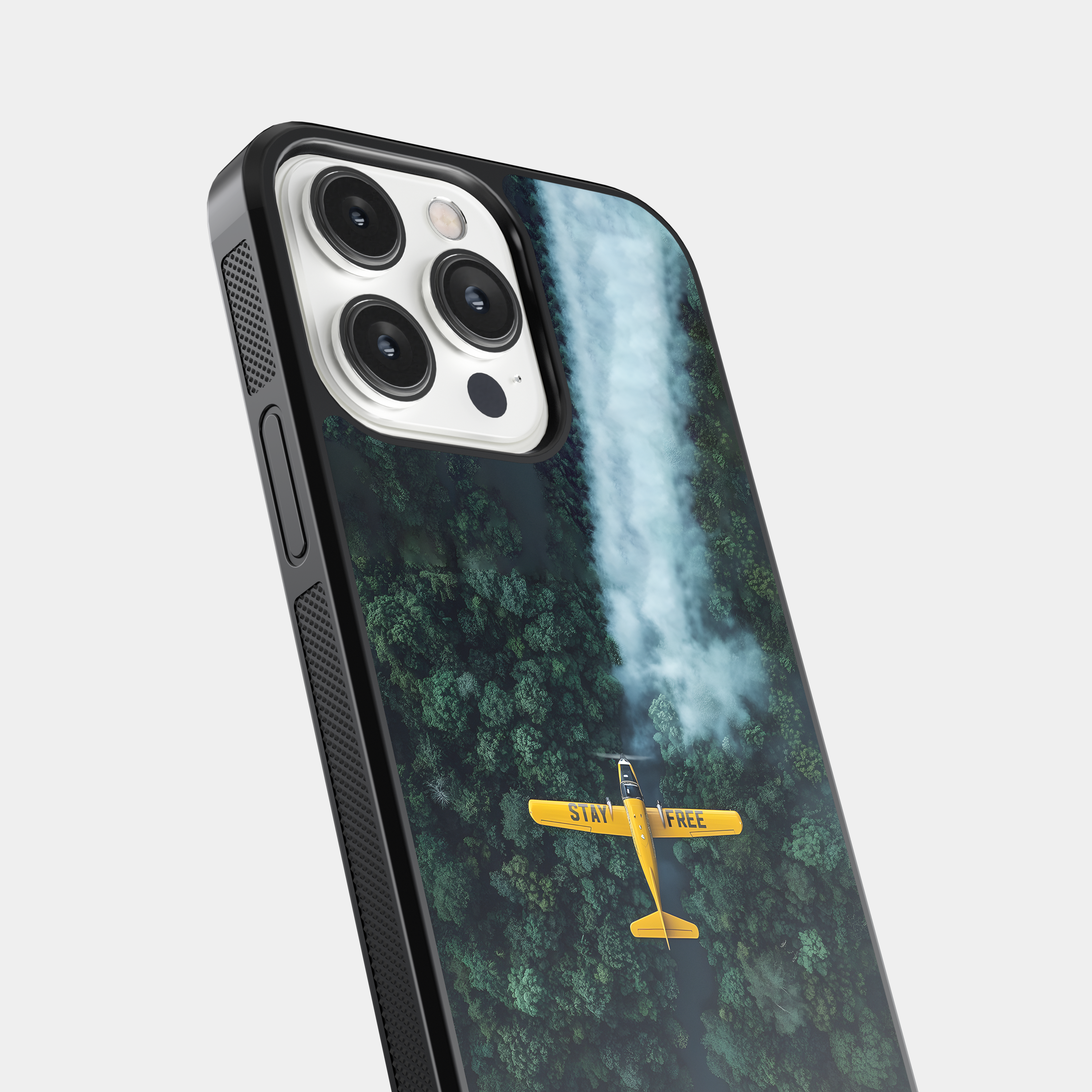 Stay Free - Nature and Freedom Mobile Cover - Yellow Airplane