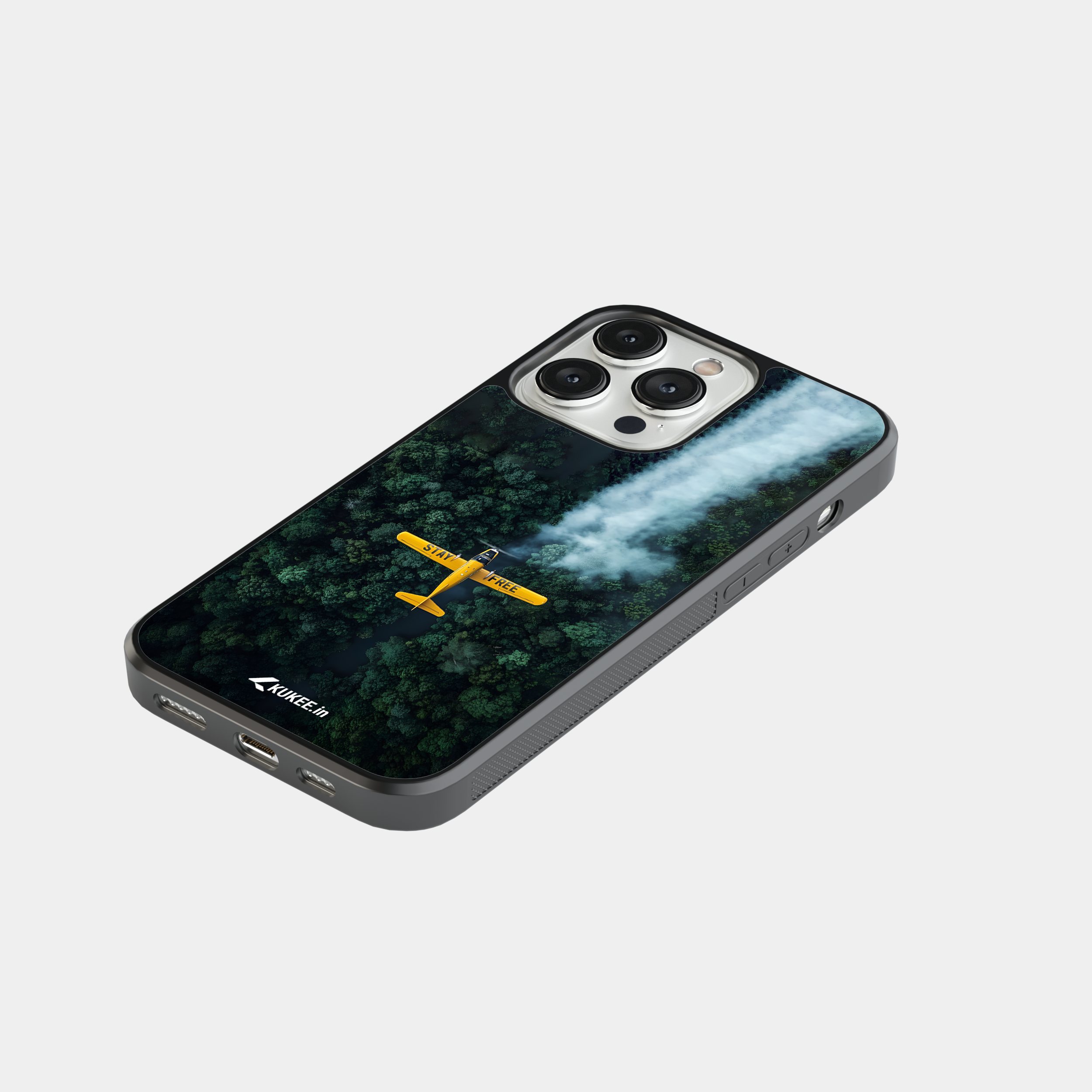 Stay Free - Nature and Freedom Mobile Cover - Yellow Airplane
