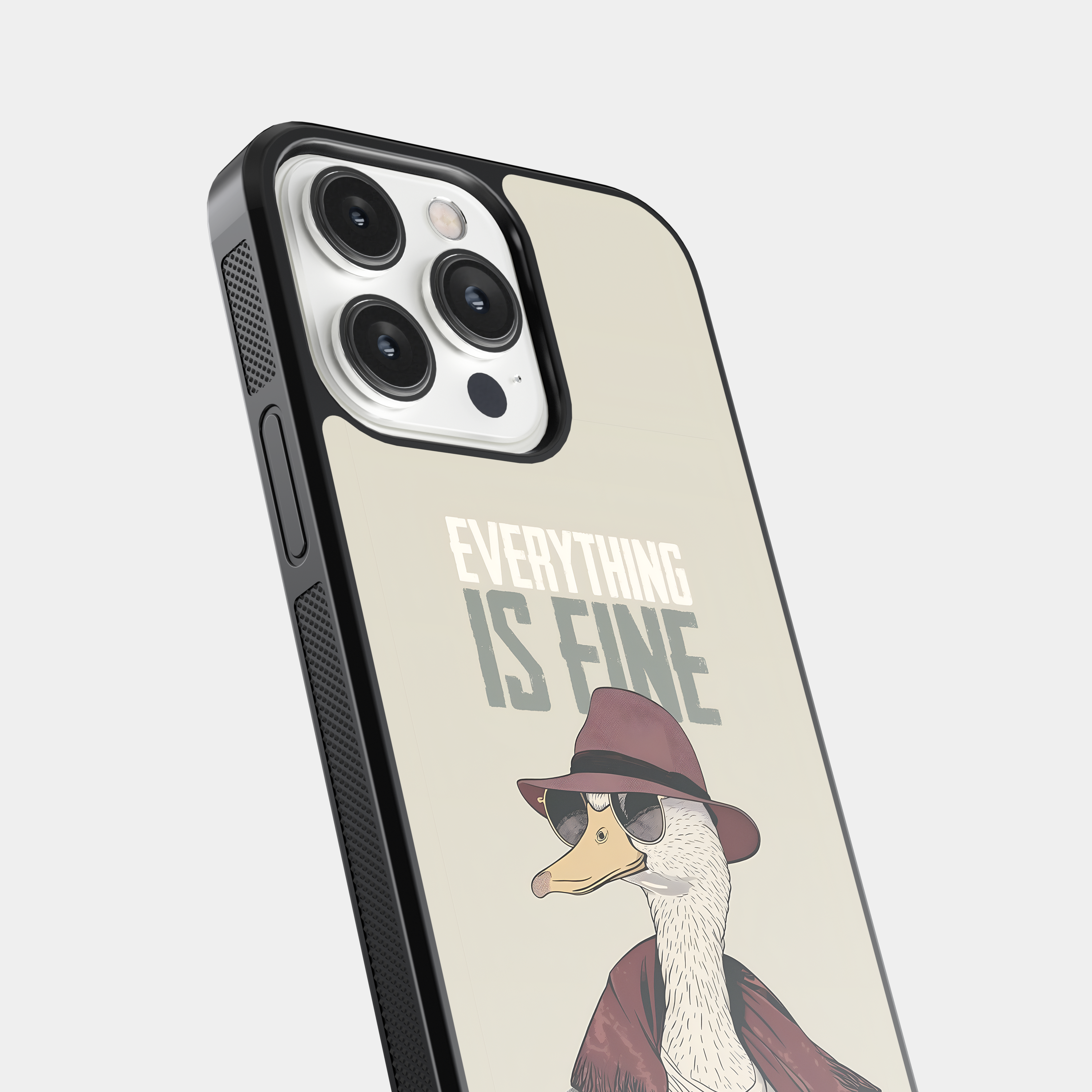 Everything is Fine - Humorous Duck in Sunglasses and Hat Mobile Cover