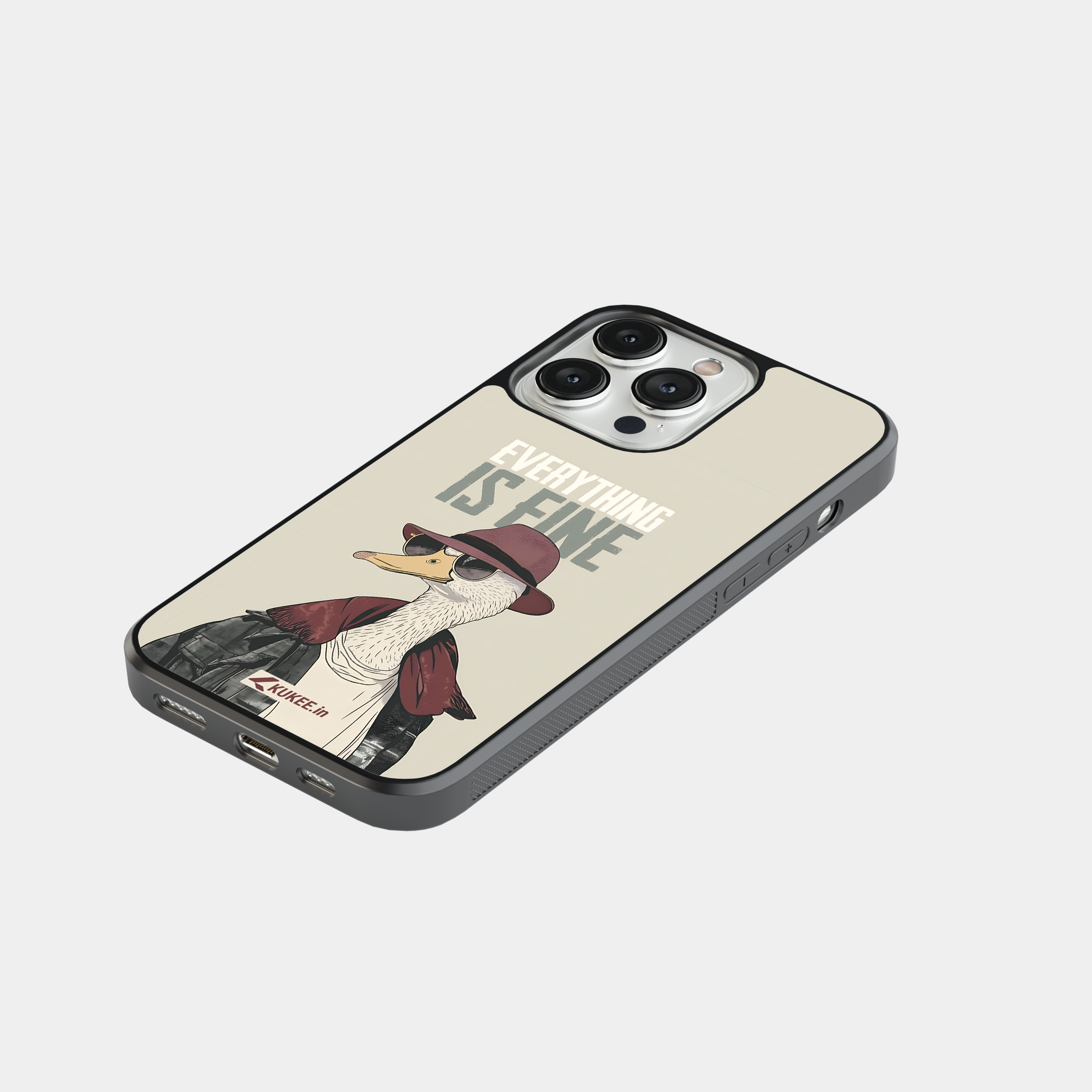 Everything is Fine - Humorous Duck in Sunglasses and Hat Mobile Cover