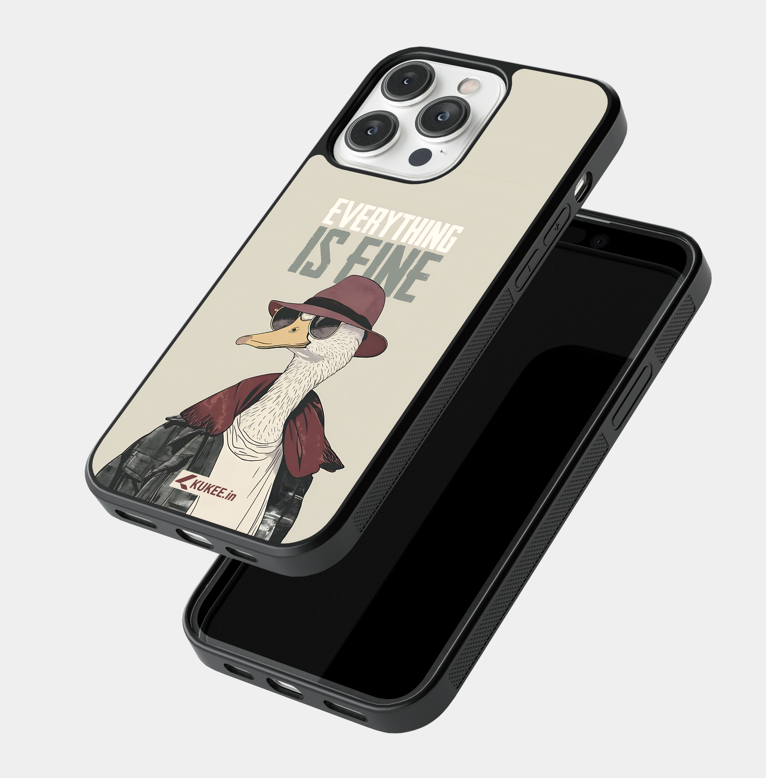 Everything is Fine - Humorous Duck in Sunglasses and Hat Mobile Cover