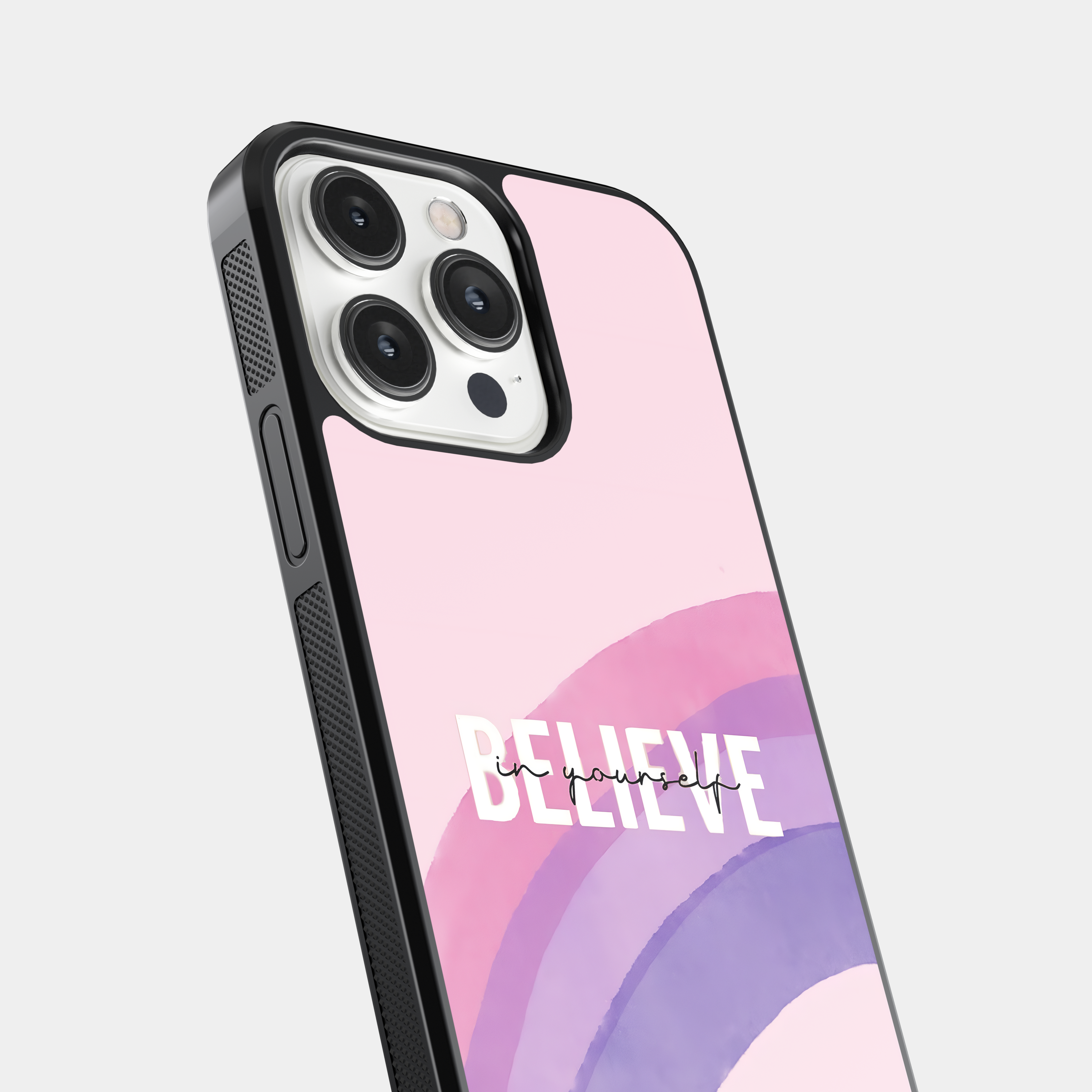 Believe in Yourself Design | Watercolor Rainbow Quote