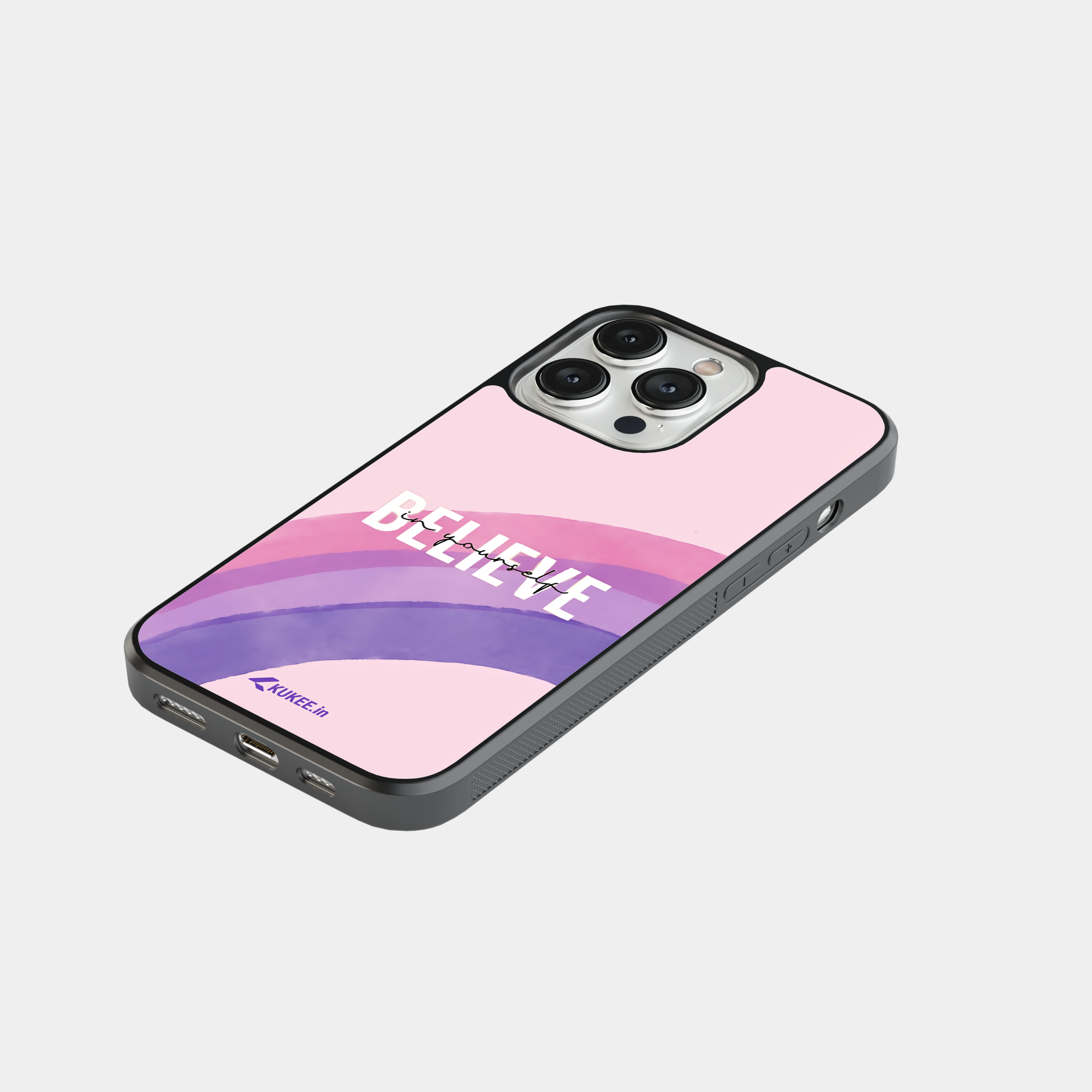 Believe in Yourself Design | Watercolor Rainbow Quote